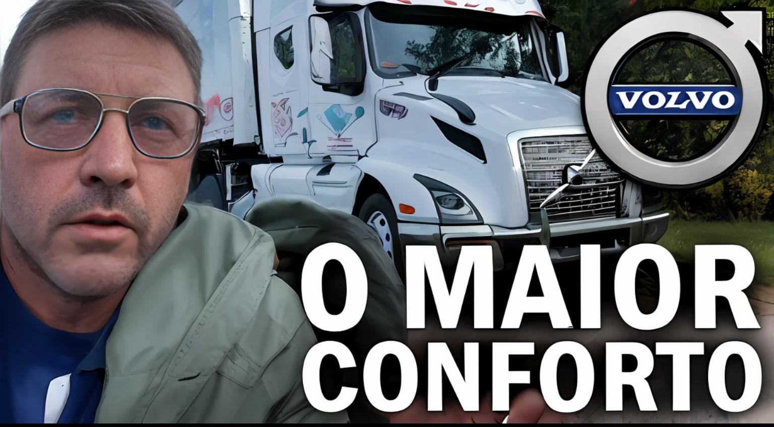 a man in glasses holding a jacket over his shoulder in front of a volvo truck, not cropped, enigma contrito da obra-prima, reconfortante e familiar, imagem muito coerente, 😭🤮 💔, 🕹️ 😎 🚬, ((Saturado)), Saturado, Directed by: David Martin, Miniatura do YouTube, Directed by: Matt Stewart, contraposto, 🇺🇦