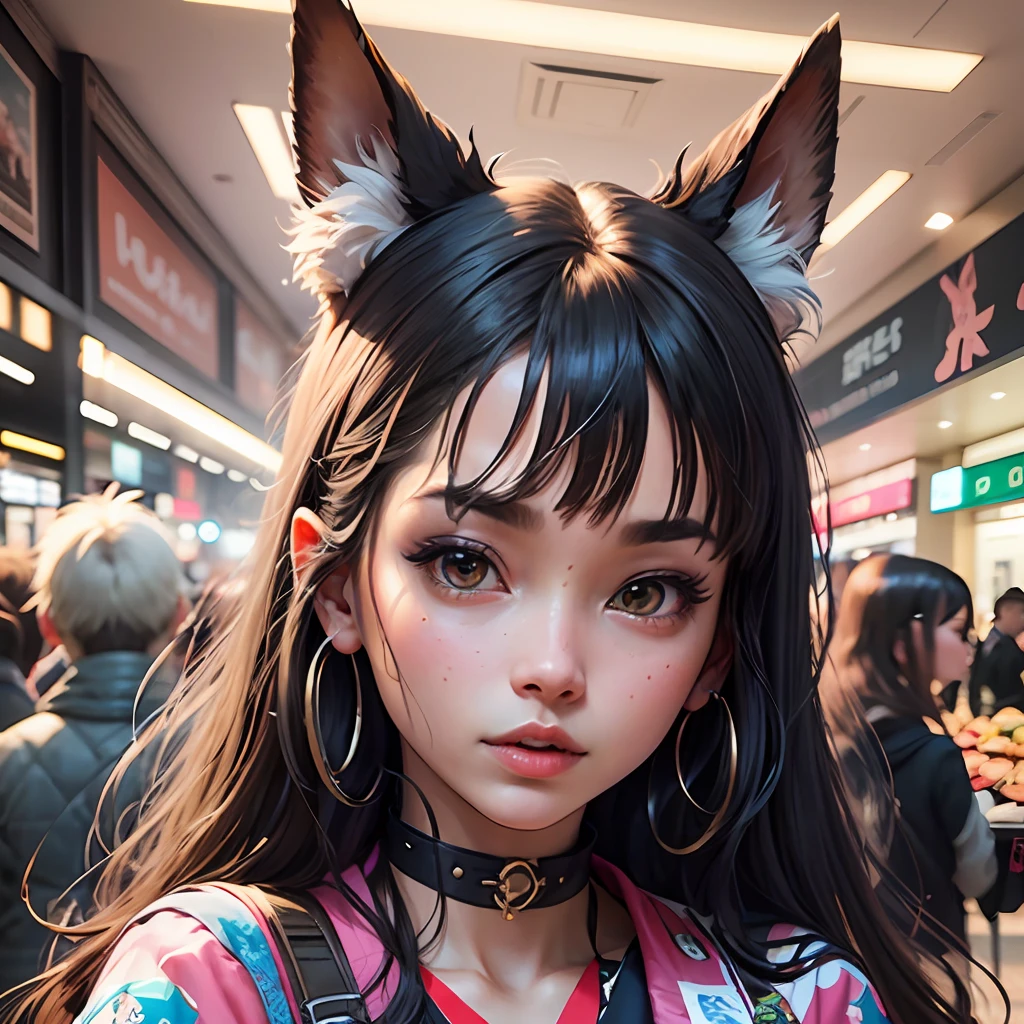 Gorgeous K-Popers Kwaii girls, posing for selfie together with dog in hand, shopping mall , cute and gorgeous, ((beautifull)),((anime style)),maximun upscale, artwork,lots of details, specific details, hypermaximalist, ultra graphics, very high graphics, very high realism,realistic, hypermaximalist, 4k, 8k, amazing, maximum quality, extreme realism, uhd, shaders, ultra realistic, hypermaximalist, ultra graphics,ultra details. --auto --s2
