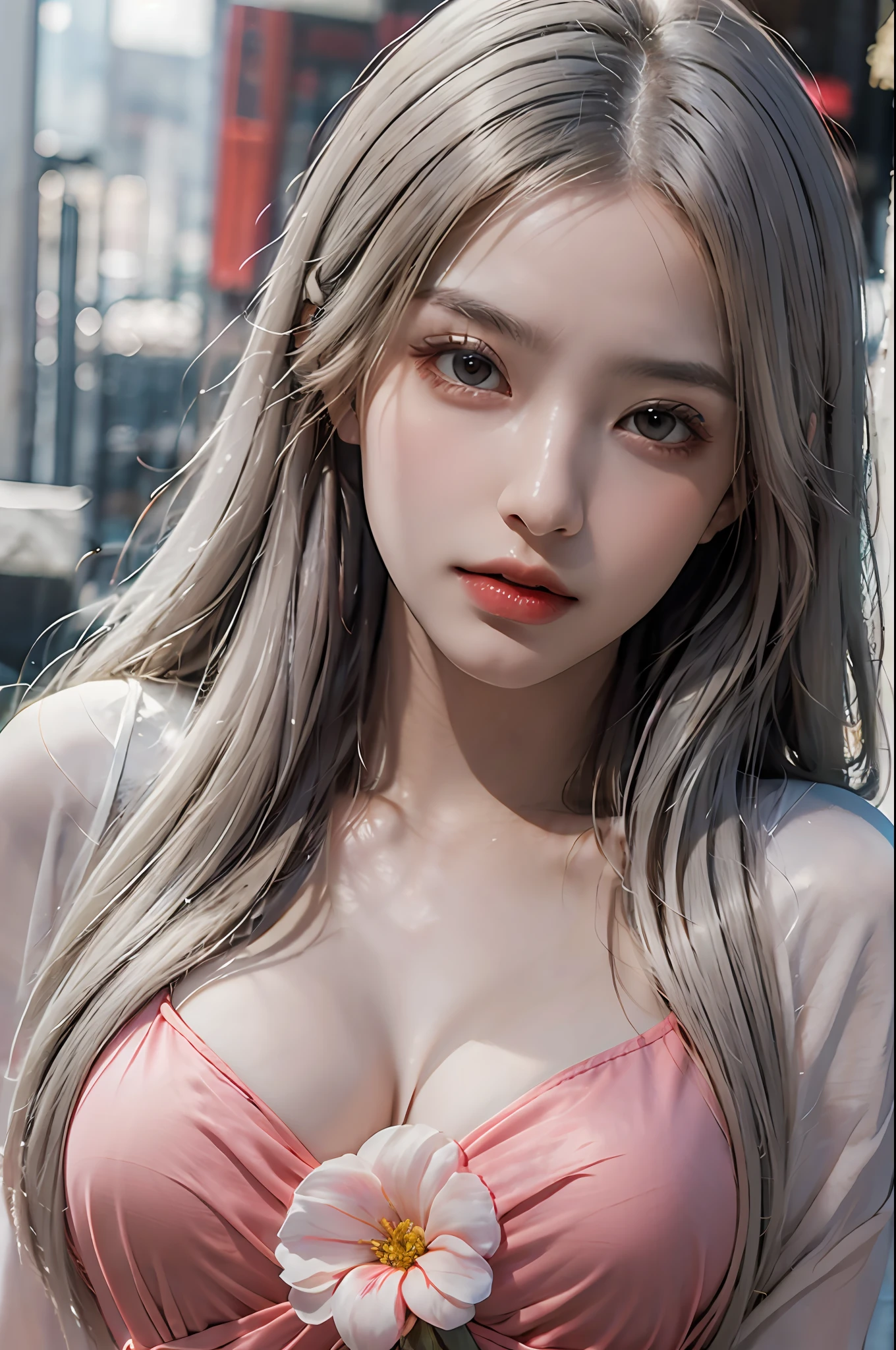 best quality, masterpiece, ultra-detailed, detailed light, (RAW photo:1.2), (photorealistic:1.4),(masterpiece:1.3),(best quality:1.4), 1girl, solo, waist up, long hair, dress, chinese clothes