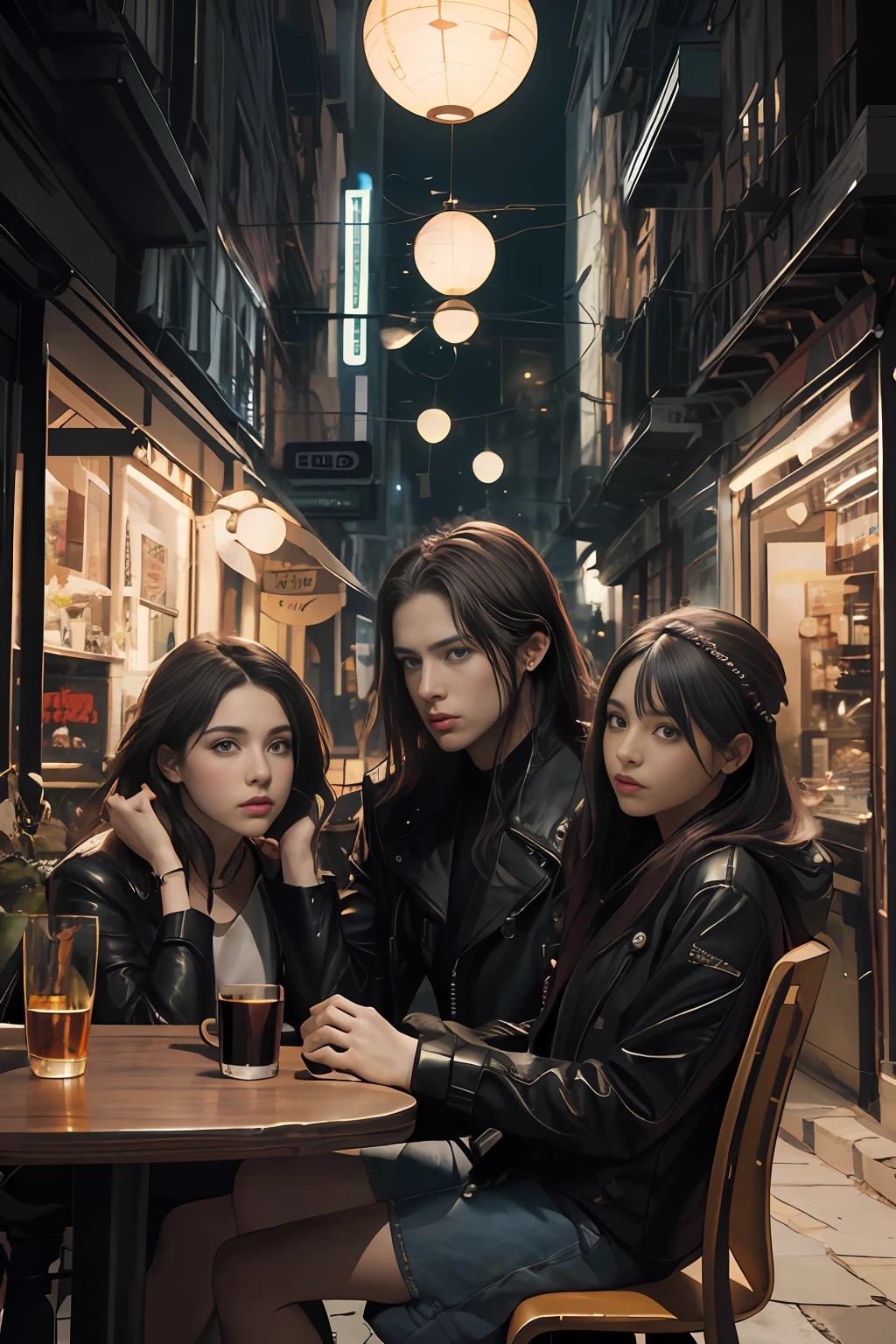 Um retrato de um trio, Album cover art, arte por Alastair Reynolds