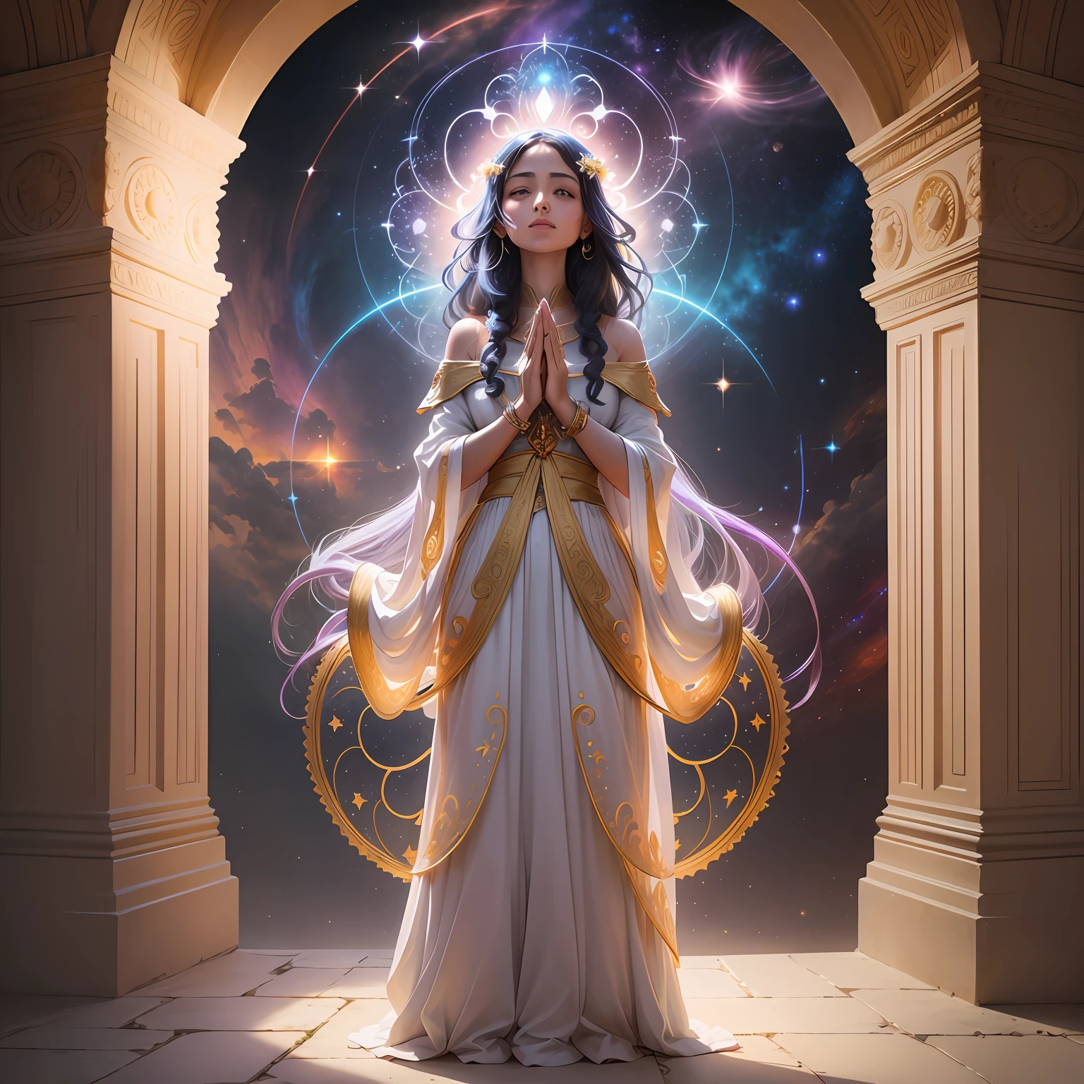 mysterious woman bunching spiritual elevation --auto
