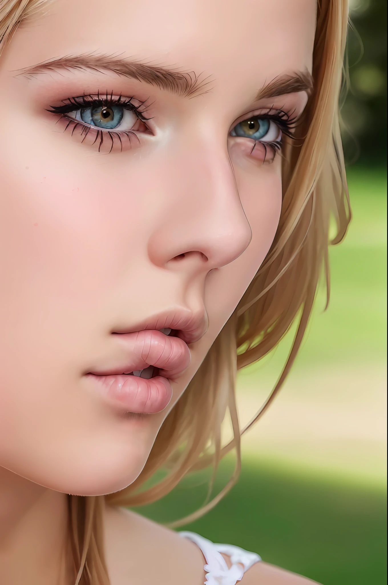 ((best quality)), ((ultra res)), ((photorealistic:1.4)), (intricate details), 19 years old, blonde hair, perfect face, make up:1.5, light on face, face detail,