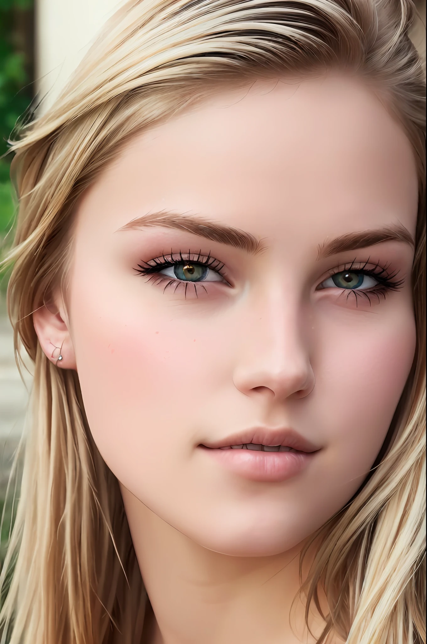 ((best quality)), ((ultra res)), ((photorealistic:1.4)), (intricate details), 19 years old, blonde hair, perfect face, make up:1.5, light on face, face detail,