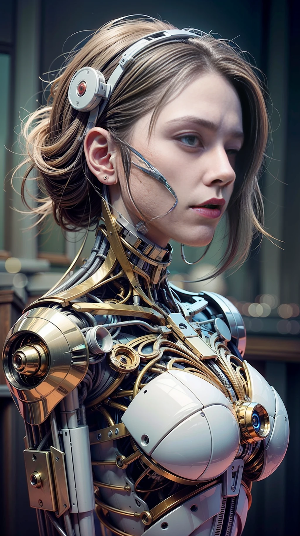 ((Better quality)), ((masterpiece)), (highly detailed:1.3),reelmech,In a future where technology has reached new frontiers, an innovative innovation known as 'Real Mechanical Parts' has emerged. This revolutionary LoRa (Low Orbit Remote Access) technology enables the seamless integration of cybernetic and robotic enhancements into a human model, resulting in surprisingly detailed and realistic images that blur the boundaries between man and machine. Enter a world where the line between organic and synthetic beings becomes increasingly indistinguishable. "Real Mechanical Parts" technology enables individuals to transcend their biological limitations and embrace a new era of enhanced capabilities. Whether it's the precision and strength of robotic limbs, the computational power of cybernetic implants, or the sensory enhancements that bridge the gap between humans and machines, these mechanical augmentations offer unprecedented possibilities. As society grapples with the ethical implications and social impact of this innovative technology, a multitude of stories unfold. The narrative delves into the personal journeys of those who choose to undergo transformation, exploring their motivations, aspirations, and the profound consequences of merging with technology. The images produced through 'Real Mechanical Parts' capture the intricate details and nuances of these cybernetic enhancements, depicting a fusion of human and machine that challenges traditional notions of identity and existence. In addition to personal stories, larger themes emerge within this world. Questions arise about the accessibility and accessibility of this transformative technology, the divide between those who embrace augmentation and those who remain purely human, and the ever-present debate about the ethical limits of human-machine integration. The society portrayed in this world deals with the profound implications of "Real Mechanical Parts" as it reshapes