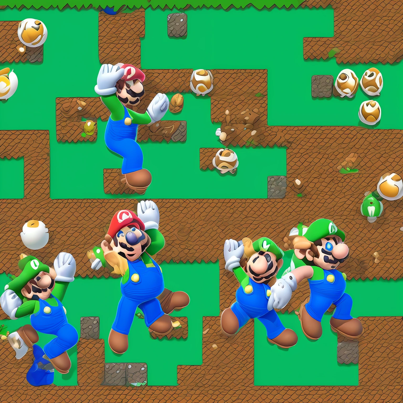 (((super mario e luigi))) derrotando o (((bowser))) --auto