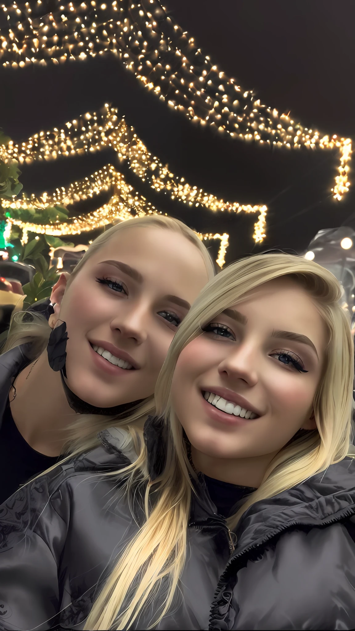 ((best quality)), ((ultra res)), ((photorealistic:1.4)), (intricate details), 19 years old, blonde hair, perfect face, make up:1.5, light on face, face detail,