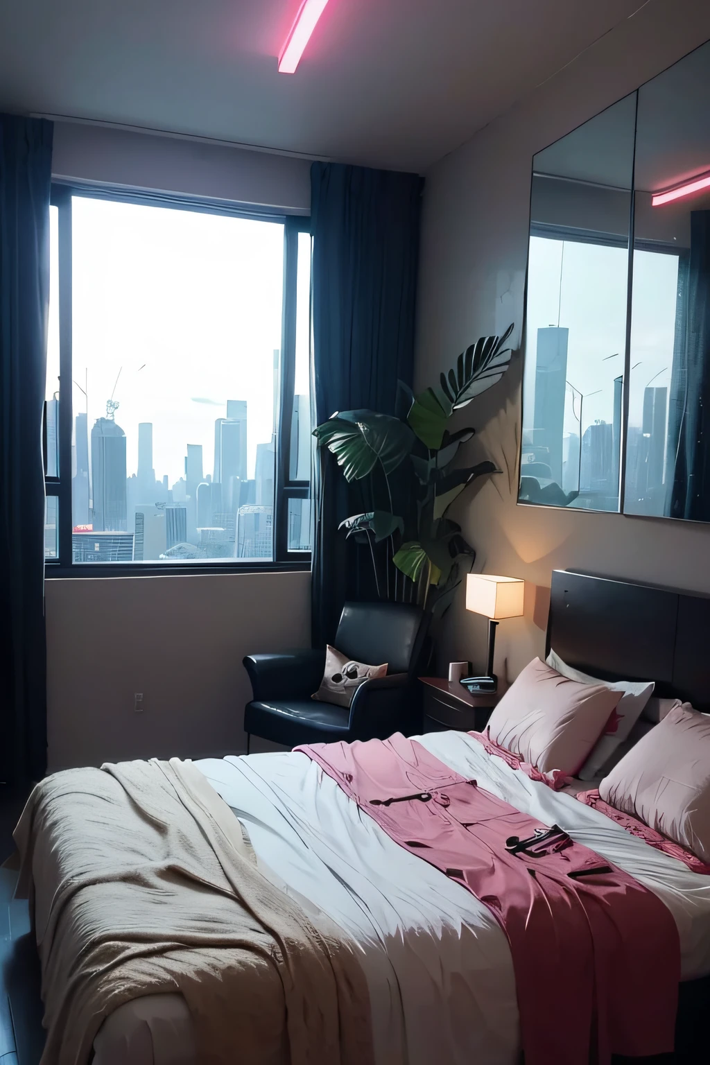 Thai Bedroom ,cyberpunkinterior