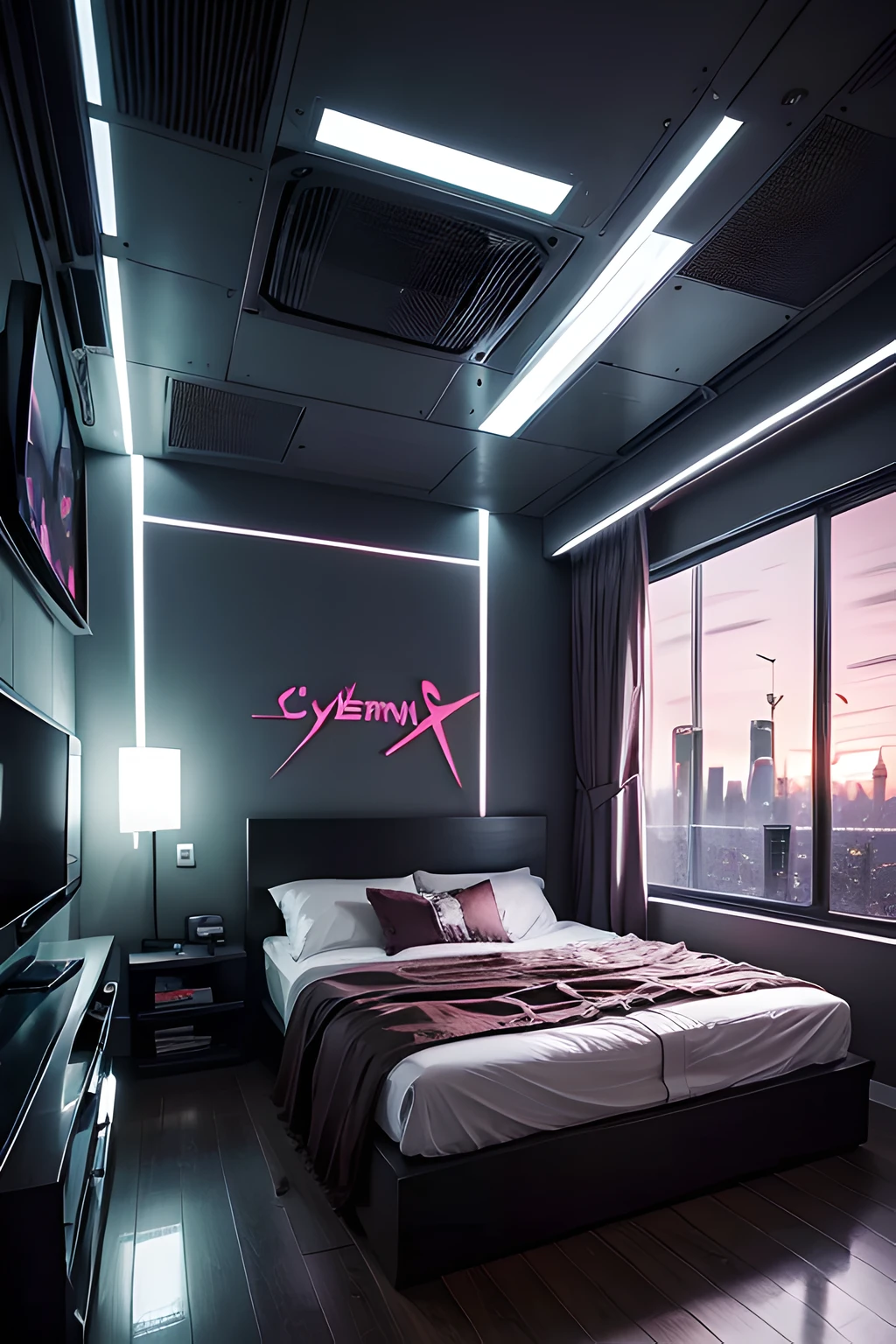 Thai Bedroom ,cyberpunkinterior