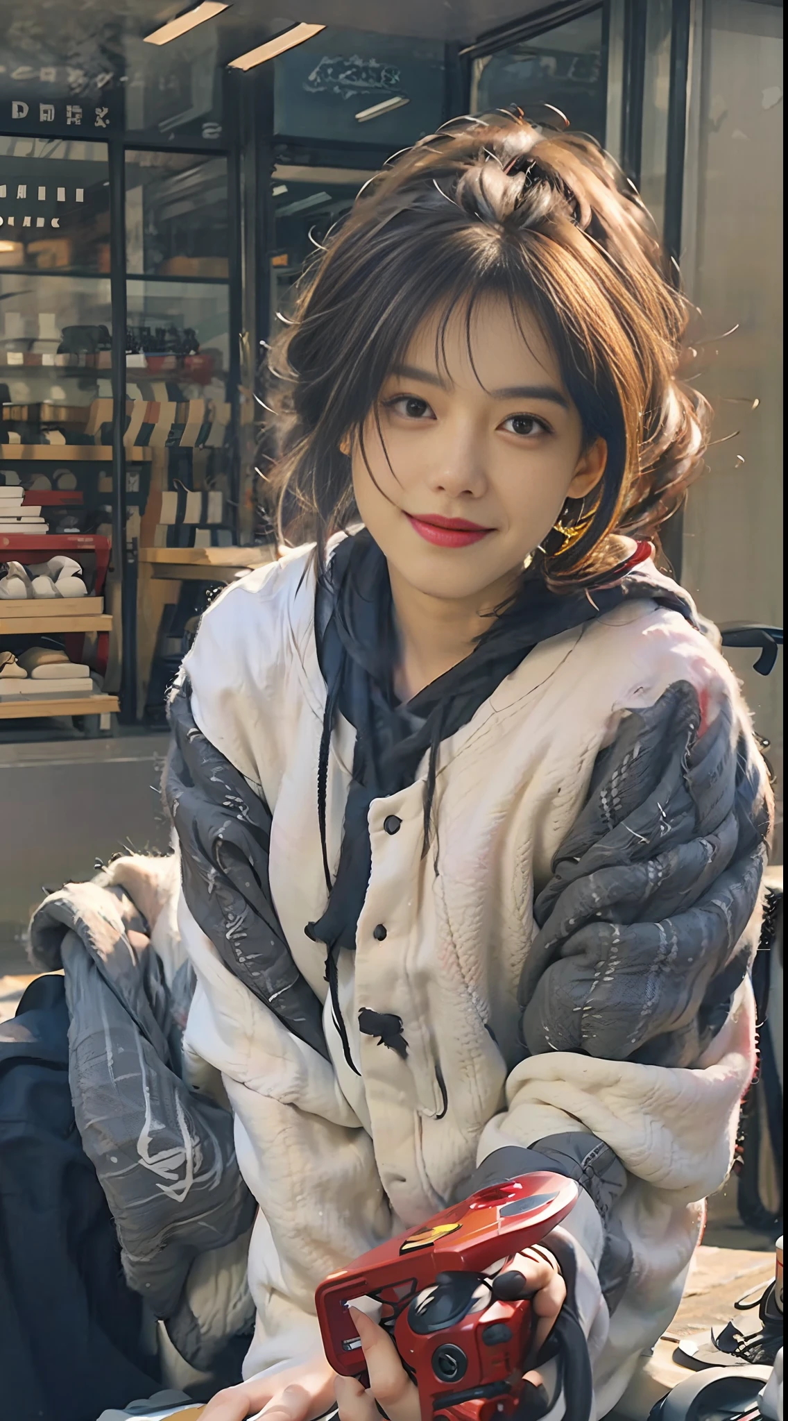 (Extreme Detail CG Unity 8K wallpaper, masterpiece, highest quality), (Exquisite lighting and shadow, highly dramatic picture, Cinematic lens effect), a girl in a white Spider-Man costume, silver gray hair color, from the Spider-Man parallel universe, Wenger, Marvel, Spider-Man, sitting on the couch, dynamic pose), (excellent detail, excellent lighting, wide angle), (excellent rendering, enough to stand out in its class), focus on white Spider-Man costumes, complex spider textures