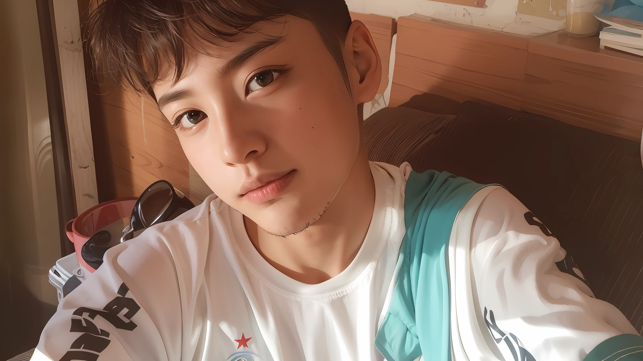 Young Korean face handsome, realistic