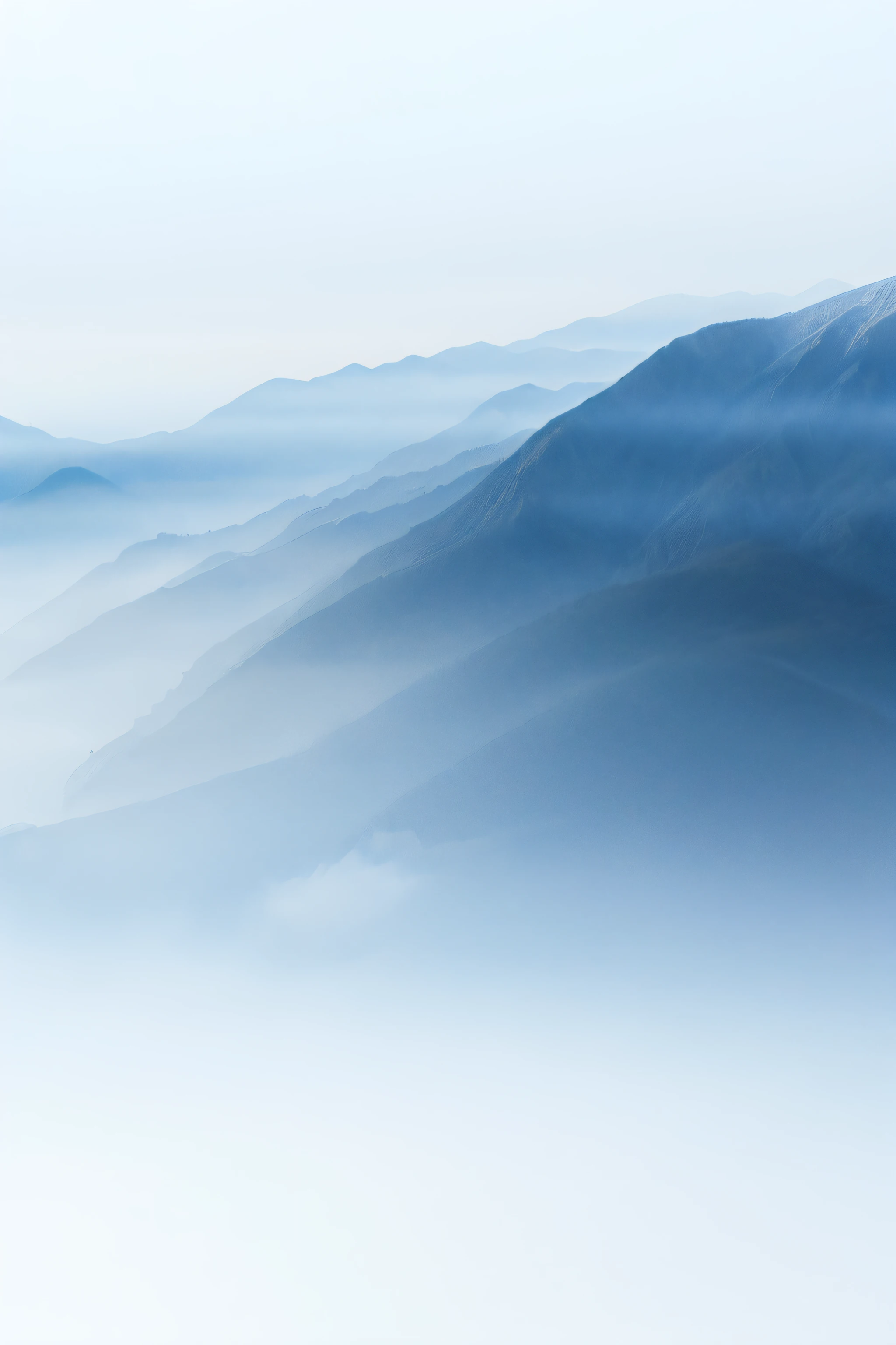 mountains covered in mist and fog with a single person on a snowboard, Montanhas no fundo do nevoeiro, Montanhas enevoadas, fundo montanhoso, mists, montanhas em um fundo, fundo das montanhas, nevoeiro em camadas, dramatic mountain background, mist in valley, nevoeiro azul, Montanhas, mystical blue fog, nevoeiro, Montanhas, Montanhas no fundo, light blue mist, pale blue fog