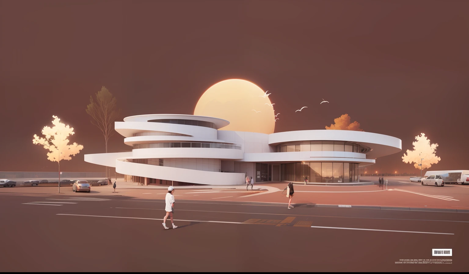 Architectural renderings，Real-world scenarios，musume，art gallery --auto
