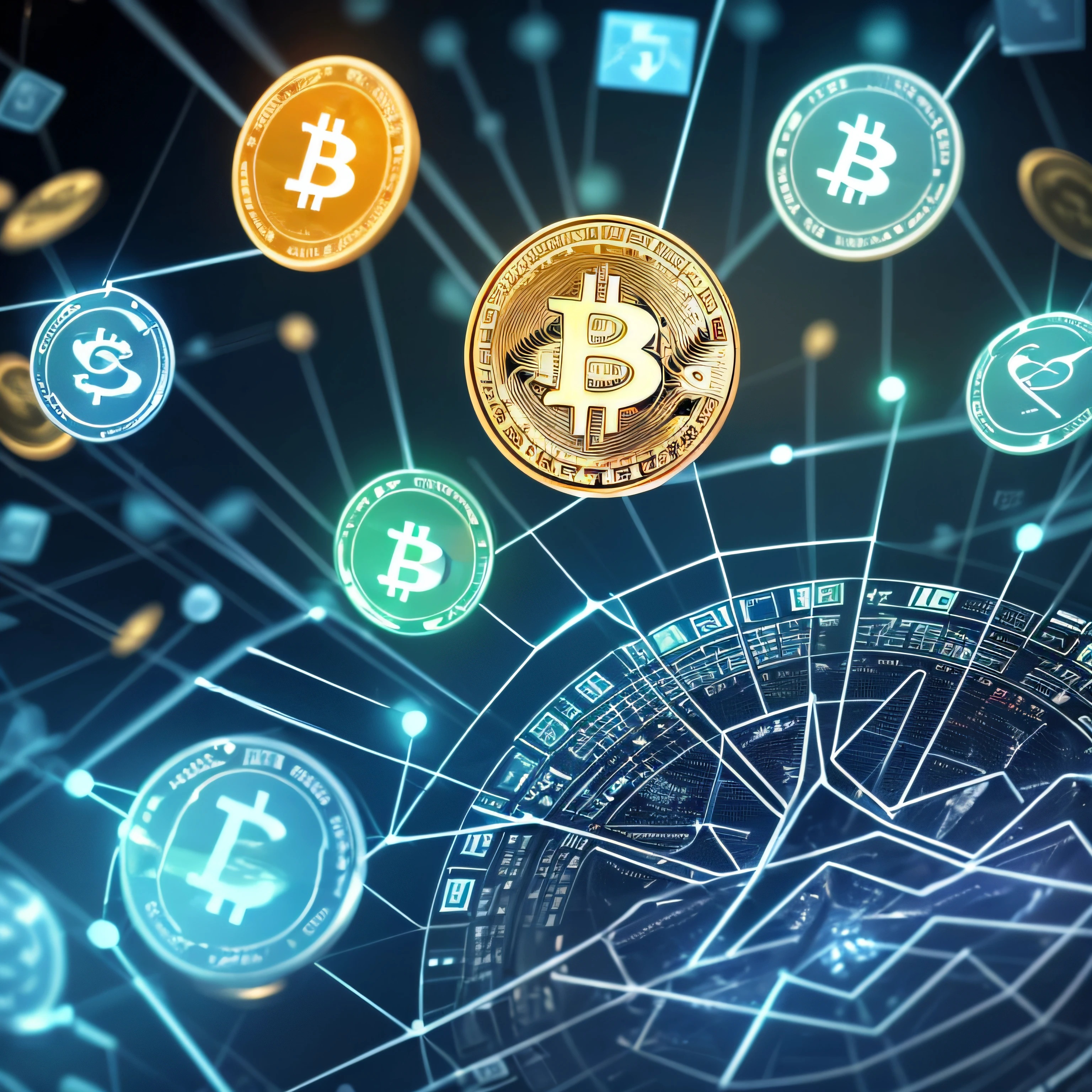 In an advanced digital future, Cryptocurrency has become the main form of financial transaction. The character Etherius is a cryptographic entity that materializes as a humanoid being whose body is composed of complex mathematical symbols and patterns. Each Etherius NFT is unique, featuring subtle variations in its design that reflect the fluctuations of the cryptocurrency market. Com um brilho intenso e uma paleta de cores vibrantes, Etherius symbolizes the digital financial revolution that has transformed the world in unexpected ways. --auto