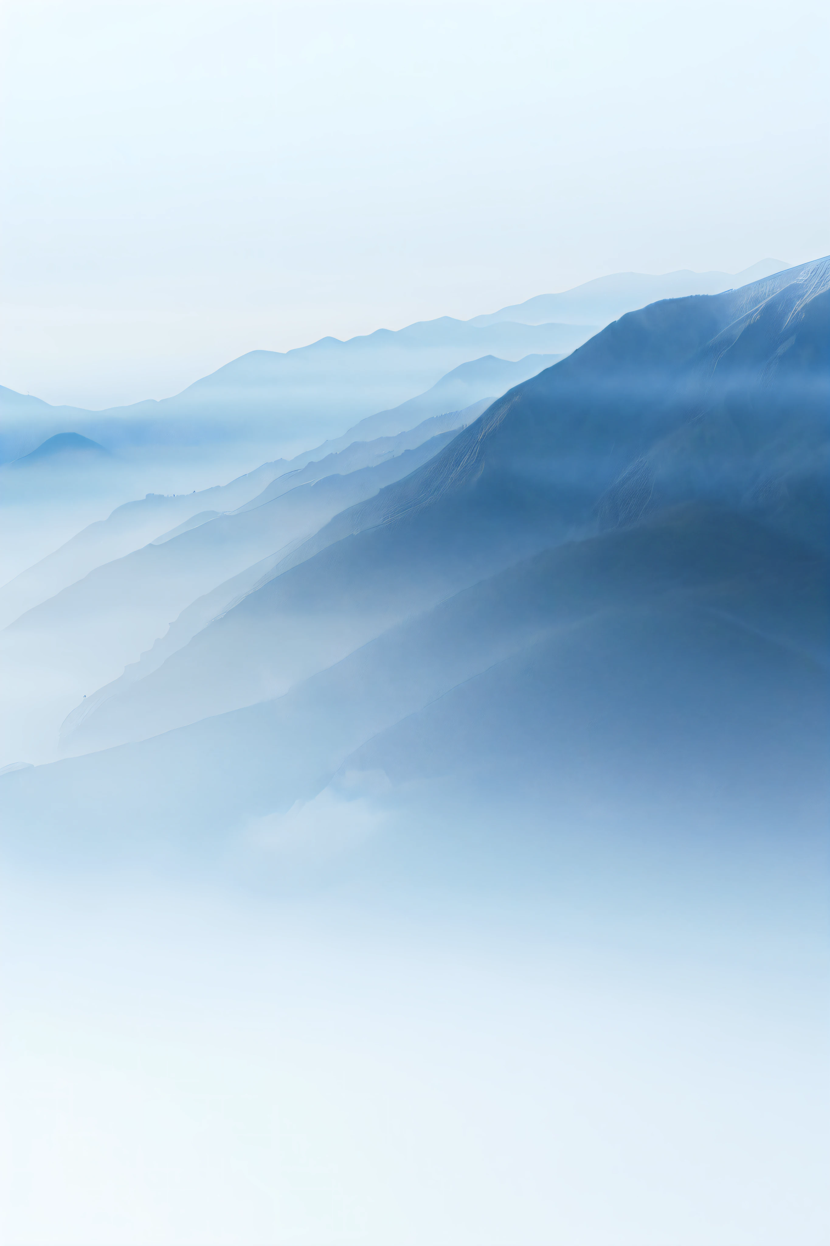 mountains covered in mist and fog with a single person on a snowboard, Montanhas no fundo do nevoeiro, Montanhas enevoadas, fundo montanhoso, mists, montanhas em um fundo, fundo das montanhas, nevoeiro em camadas, dramatic mountain background, mist in valley, nevoeiro azul, Montanhas, mystical blue fog, nevoeiro, Montanhas, Montanhas no fundo, light blue mist, pale blue fog