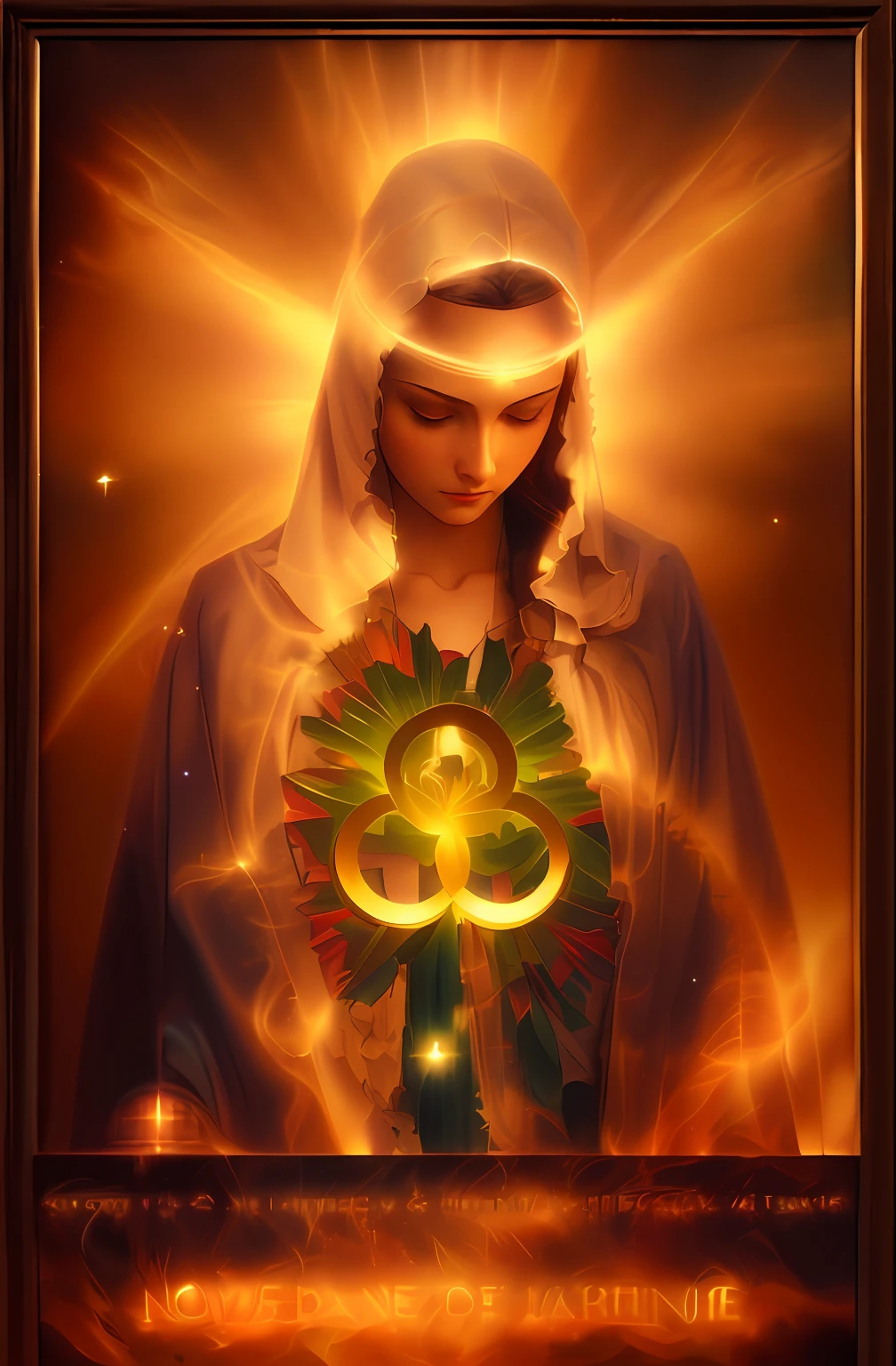 Holy VIRGIN MARY MYSTICAL ROSE, SWEET AND INNOCENT ANGELIC GAZE, ultra detailed artistic photography, midnight aura, night sky, detailed gorgeous face, dreamy, glowing, backlit, glamour, glimmer, shadows, oil on canvas, brush strokes, smooth, ultra high definition, 8k, unreal engine 5, ultra sharp focus, art by alberto seveso, artgerm, loish, sf, intricate artwork masterpiece, ominous, matte painting movie poster, golden ratio, trending on cgsociety, intricate, epic, trending on artstation, by artgerm, highly detailed, vibrant production cinematic character render ultra high quality model