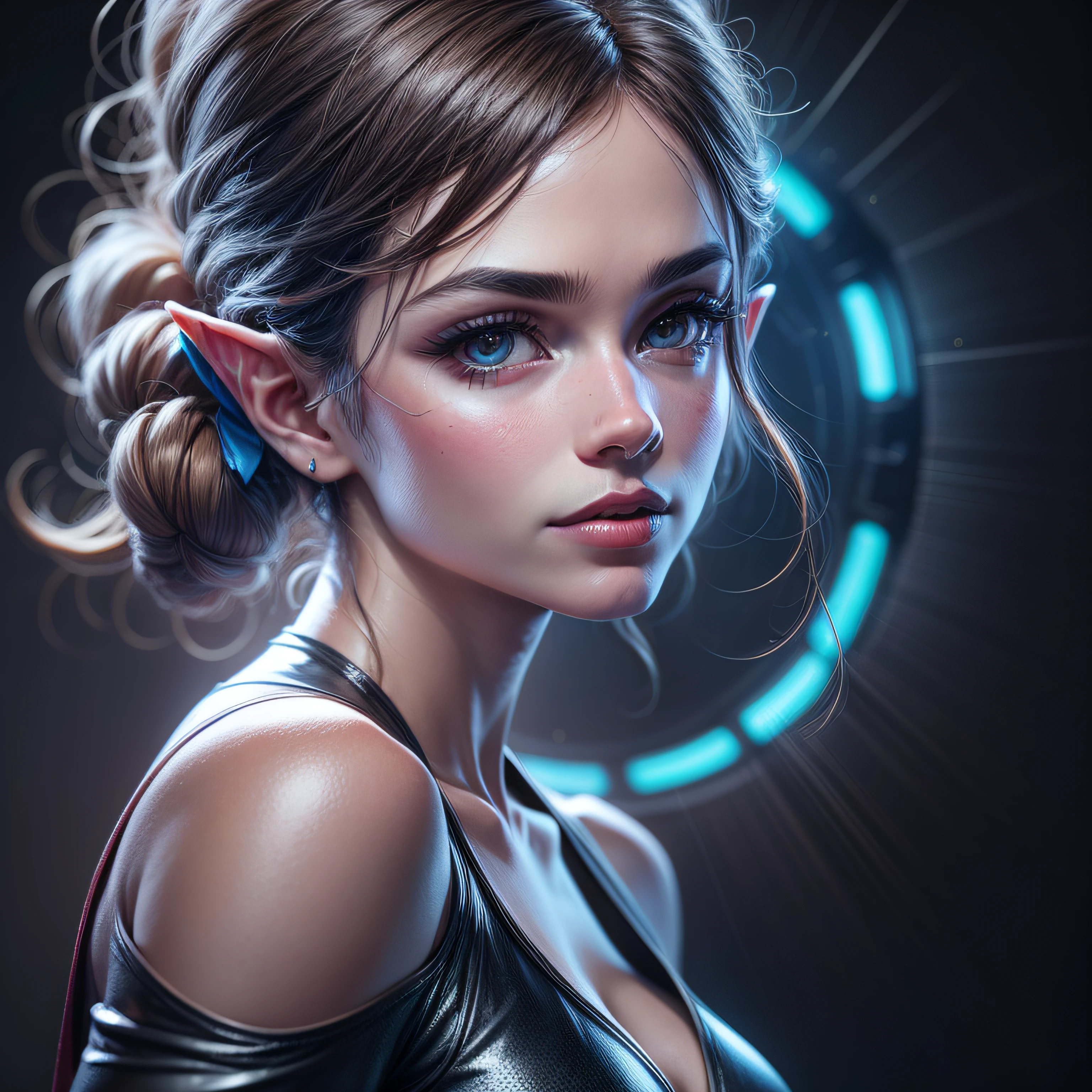 Mulher de cabelos loiros em roupa azul e bege segurando em poses de combate como em street fighter, Zelda, Retrato de Zelda, de lenda de Zelda, Link da lenda de Zelda, link do Zelda, Fotos cosplay, Cosplay ornamentado, Cosplay profissional, Cosplay, Cosplay Completo, Artgerm Moody Fotografia, Princesa Zelda, Zelda como Triforce, Hyrule, Anime Garota Cosplay, ray-traced, 3d-render, extremanente detalhado, alta qualidade, Realistic light and shadow, black hair, eye reflection, light smile, ray tracing, ray tracing, high detail, Realism, Hyperrealism, depth of field, cinematic lighting, motion blur, sparkle, glowing light, god rays, ray tracing, reflection light, afterimage, multiple views, lens flare, bokeh, 4k, UHD, masterpiece, anatomically correct, textured skin, super detail, high quality, best quality, 8k