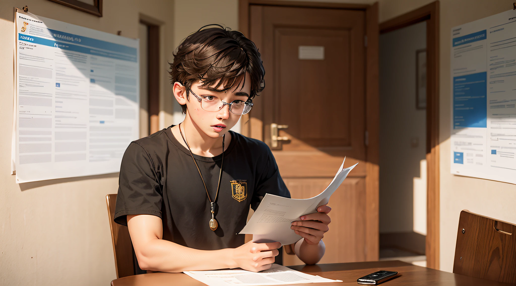 With little time left, a age student realizes he has an important report to deliver. The pressure is on to complete the task with high-quality standards.