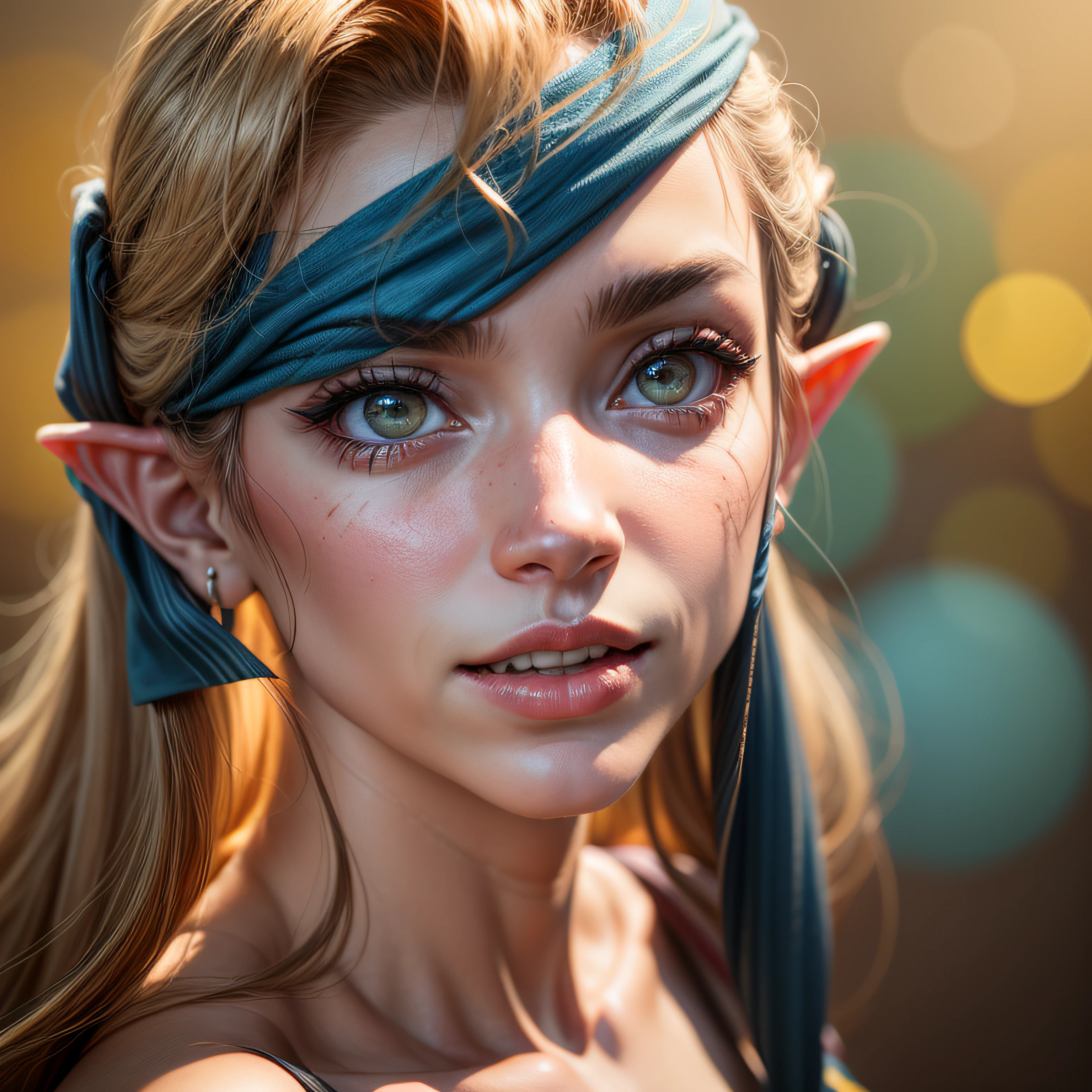 Mulher de cabelos loiros em roupa azul e bege segurando em poses de combate como em street fighter, Zelda, Retrato de Zelda, de lenda de Zelda, Link da lenda de Zelda, link do Zelda, Fotos cosplay, Cosplay ornamentado, Cosplay profissional, Cosplay, Cosplay Completo, Artgerm Moody Fotografia, Princesa Zelda, Zelda como Triforce, Hyrule, Anime Garota Cosplay, ray-traced, 3d-render, extremanente detalhado, alta qualidade, Luz e sombra realistas, cabelos loiros, eye reflection, Sorriso leve, ray tracing, ray tracing, High detail, realismo, hiper-realismo, profundidade de campo, cinematic lighting, desfoque de movimento, brilho, luz brilhante, raios de deus, ray tracing, reflection light, Afterimage, multiple views, Reflexo da lente, Bokeh, 4k, UHD, Masterpiece, anatomicamente correto, pele texturizada, Super Detalhe, alta qualidade, melhor qualidade, 8k