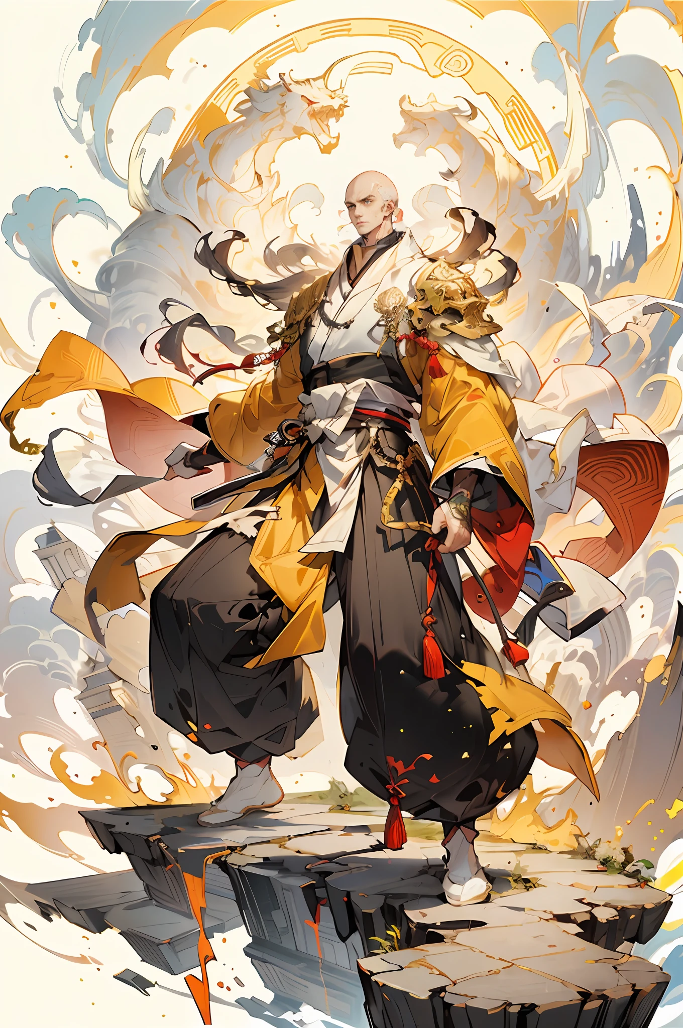 Handsome bald head,A handsome man in a day manga,Bald man,【Without any hair】