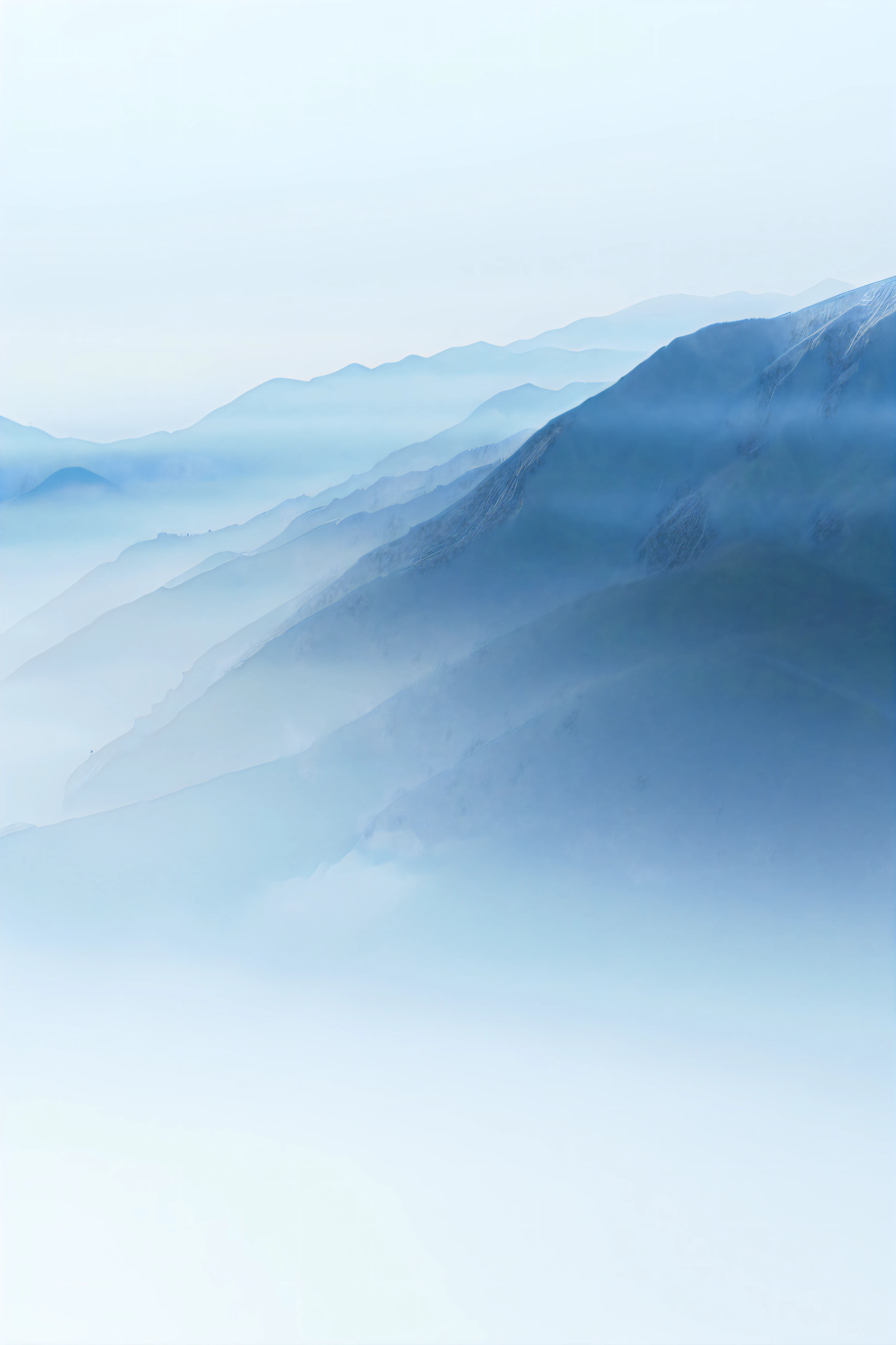 mountains covered in mist and fog with a single person on a snowboard, Montanhas no fundo do nevoeiro, Montanhas enevoadas, fundo montanhoso, mists, montanhas em um fundo, fundo das montanhas, nevoeiro em camadas, dramatic mountain background, mist in valley, nevoeiro azul, Montanhas, mystical blue fog, nevoeiro, Montanhas, Montanhas no fundo, light blue mist, pale blue fog