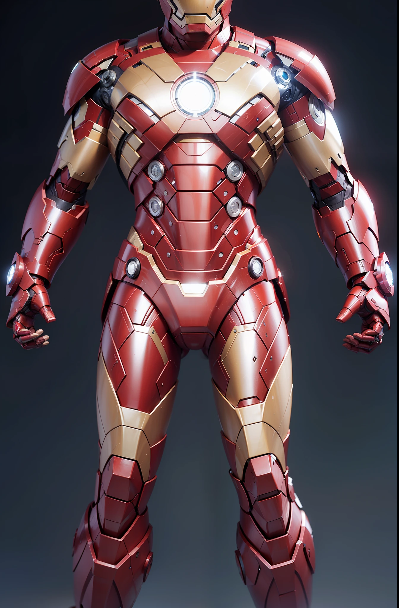 The epic 3D portrait of Iron Man,dressed in white attire and adorned with gorgeous and surreal intricate details, wide - angle view, Half body composition, shinycinematic,artstation