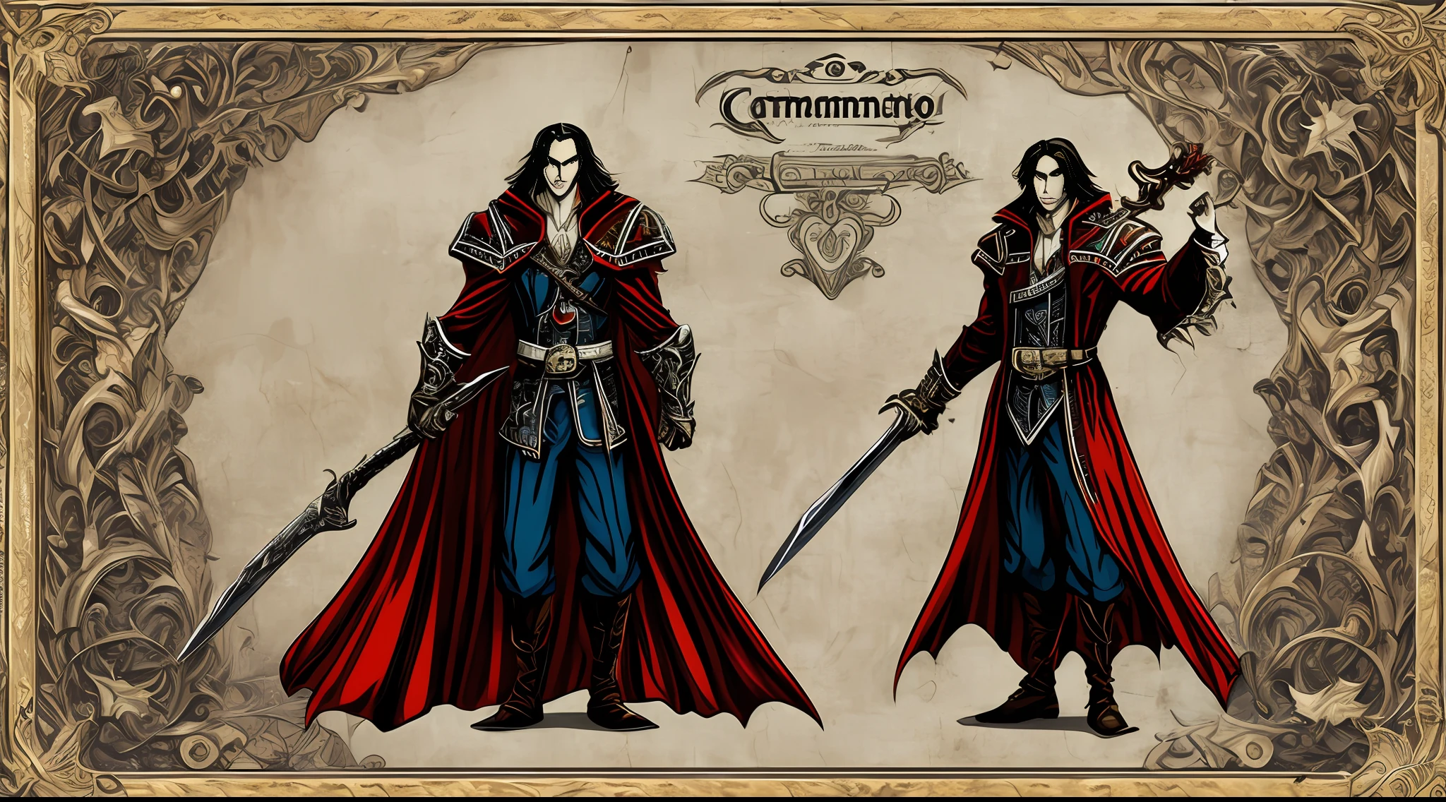 Alucard Castlevania, sword in hand, escudo alucard --auto