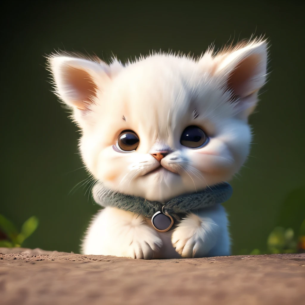 Kittens, Sanmao,whited, Chubby, Garfield, no_humans, Depth-of-field, Disney stile, DARK_Glam, Wearing DRK_Glam, deep-shadows, (A dark: 1.4), (8K, RAW Photos, beste Quality, A masterpie: 1.2), A large expression that satisfies the mouth