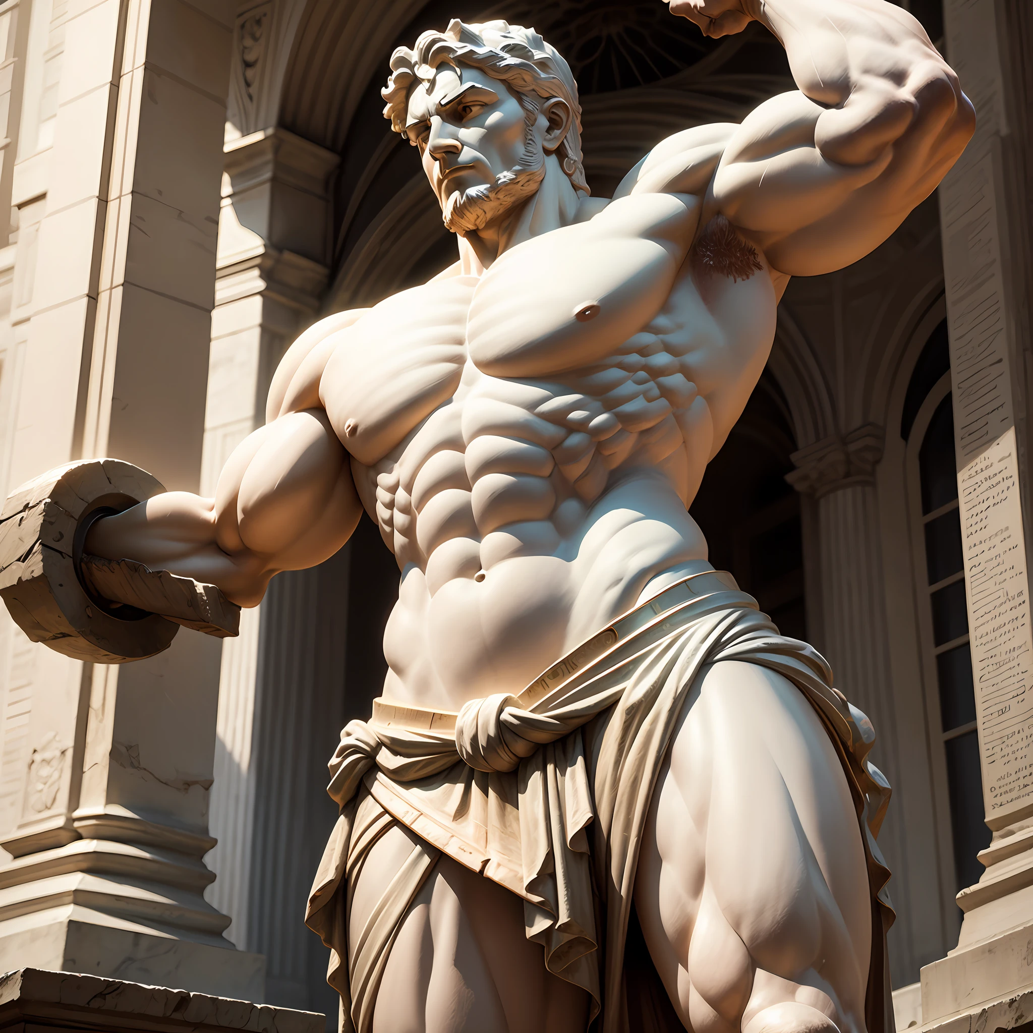 Roman statue of a strong man --auto