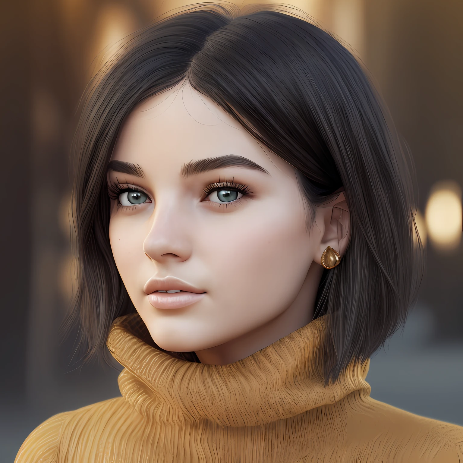 (masterpiece:1.3), (8k, photorealistic, RAW photo, best quality: 1.4), (1girl), beautiful face, (realistic face), (black hair, short hair:1.3), beautiful hairstyle, realistic eyes, beautiful detailed eyes, (realistic skin), beautiful skin, (sweater), absurdres, attractive, ultra high res, ultra realistic, highly detailed, golden ratio --auto