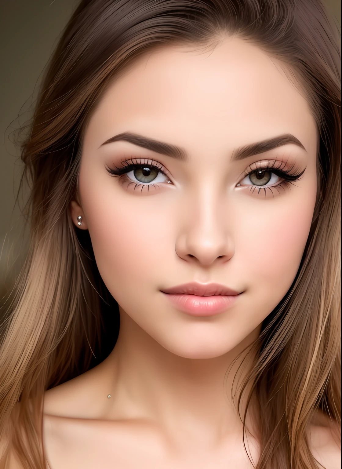 hermosa mujer joven, maquillada, ultrarealista, hiper-realista, 4k, latina, primer plano de su rostro perfectamente maquillado, primer plano de su rostro, labios rojos intensos, cejas marcadas, Perfect eyelashes, cabello lacio radiante, maquillaje intenso, mujer latina, latinoamericana