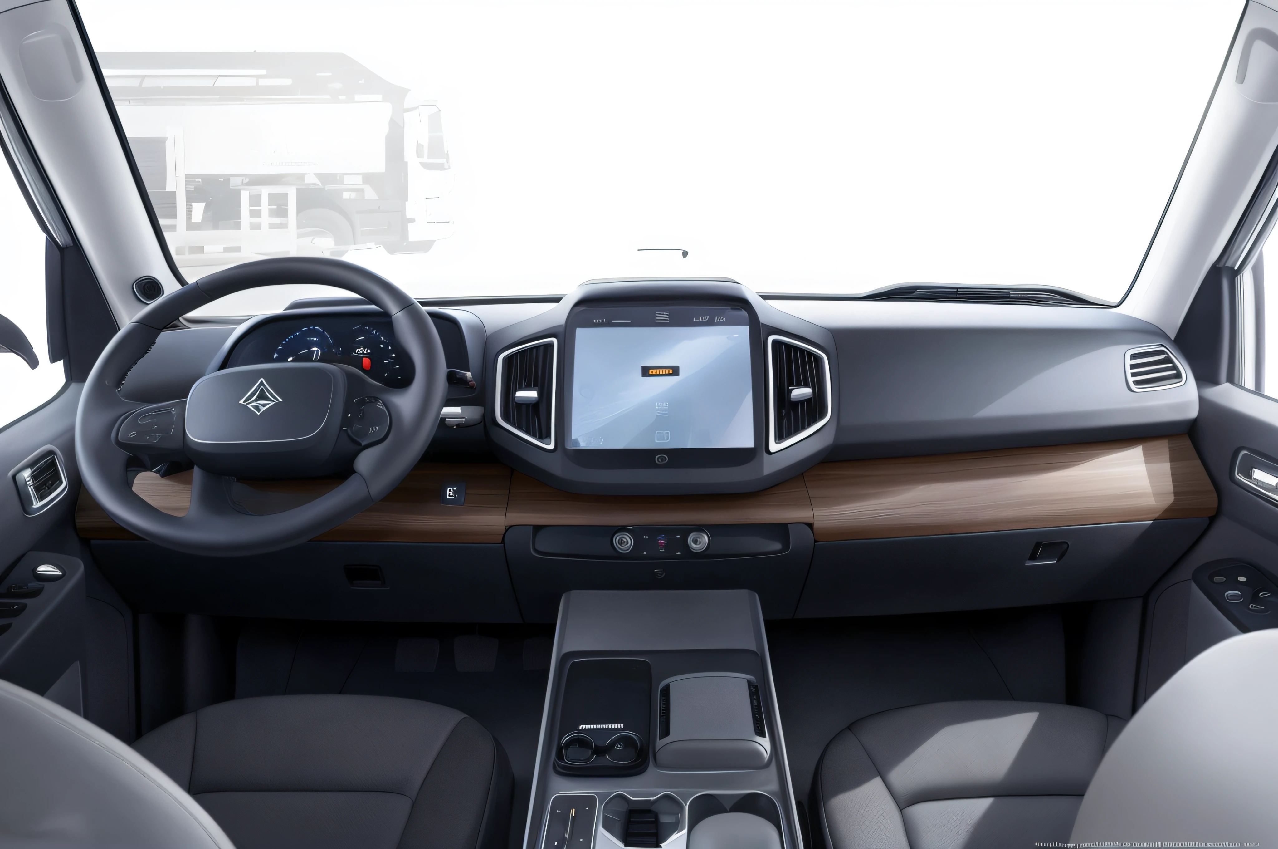 Commercial light truck interiors,Conceptual minimalist design,innovative design,