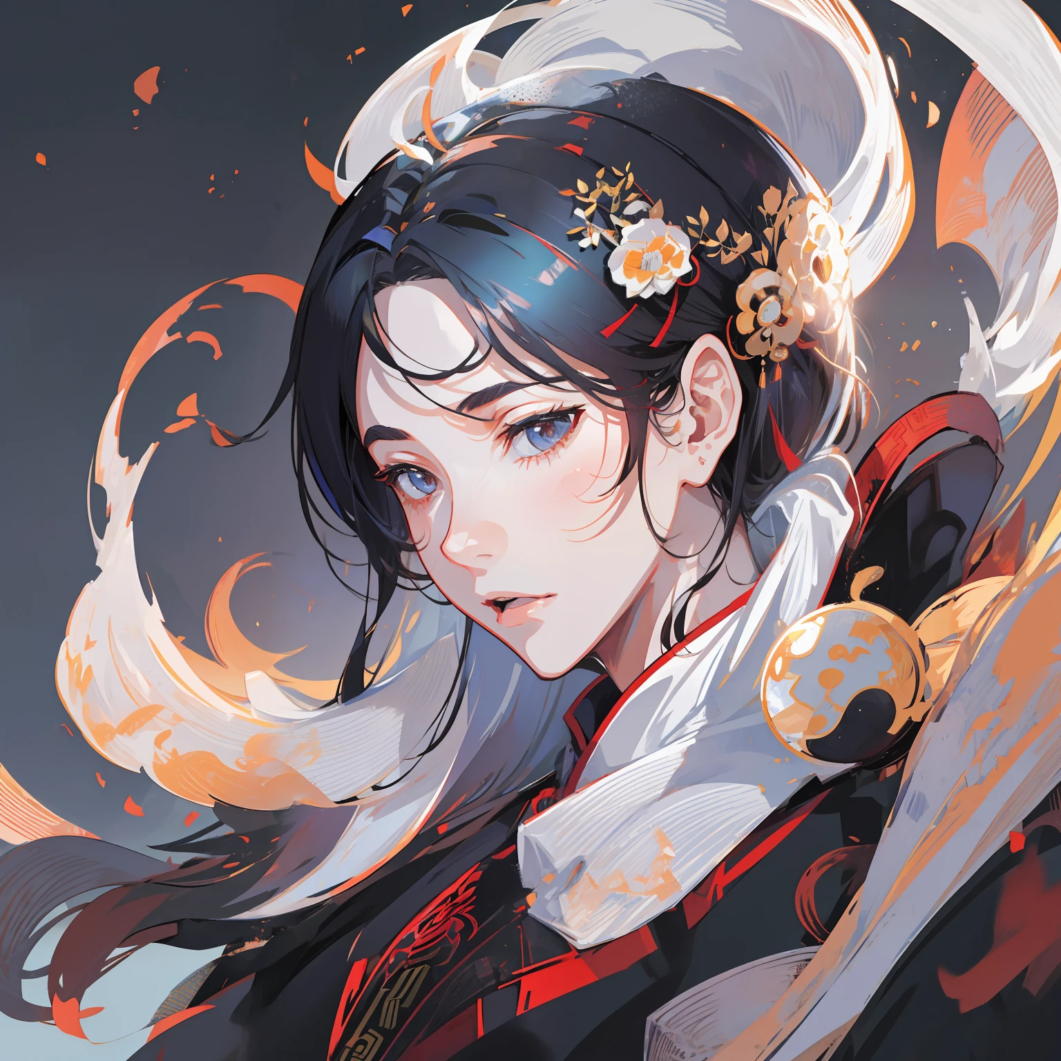 A girl, ancient Chinese costume, whole body, sunshine, clear face, clean white background, masterpiece, super detail, epic composition, ultra HD, high quality, extremely detailed, official art, uniform 8k wallpaper, super detail, 32k -- v 6