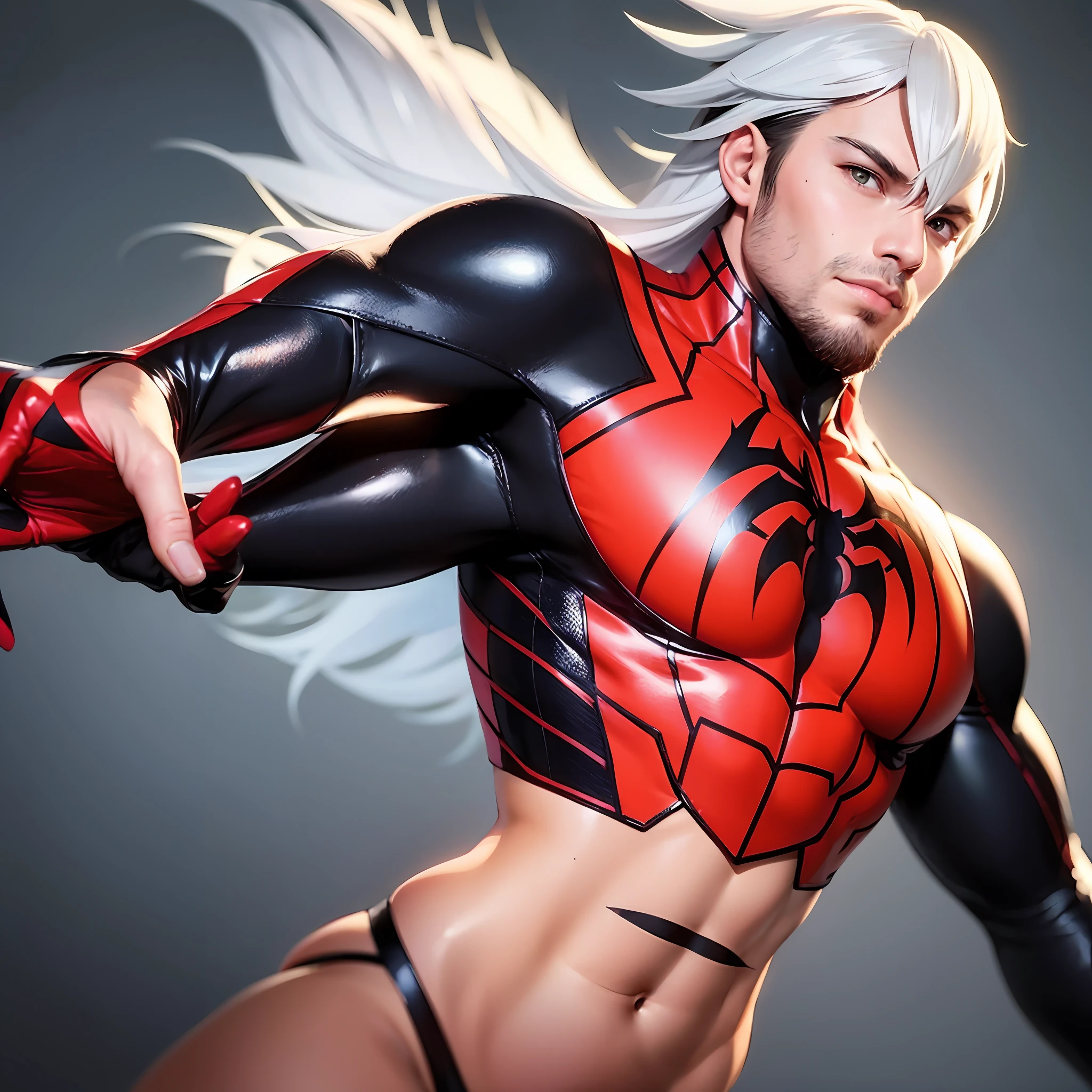 Imagem homem com barba , cosplay homem aranha , anime --auto