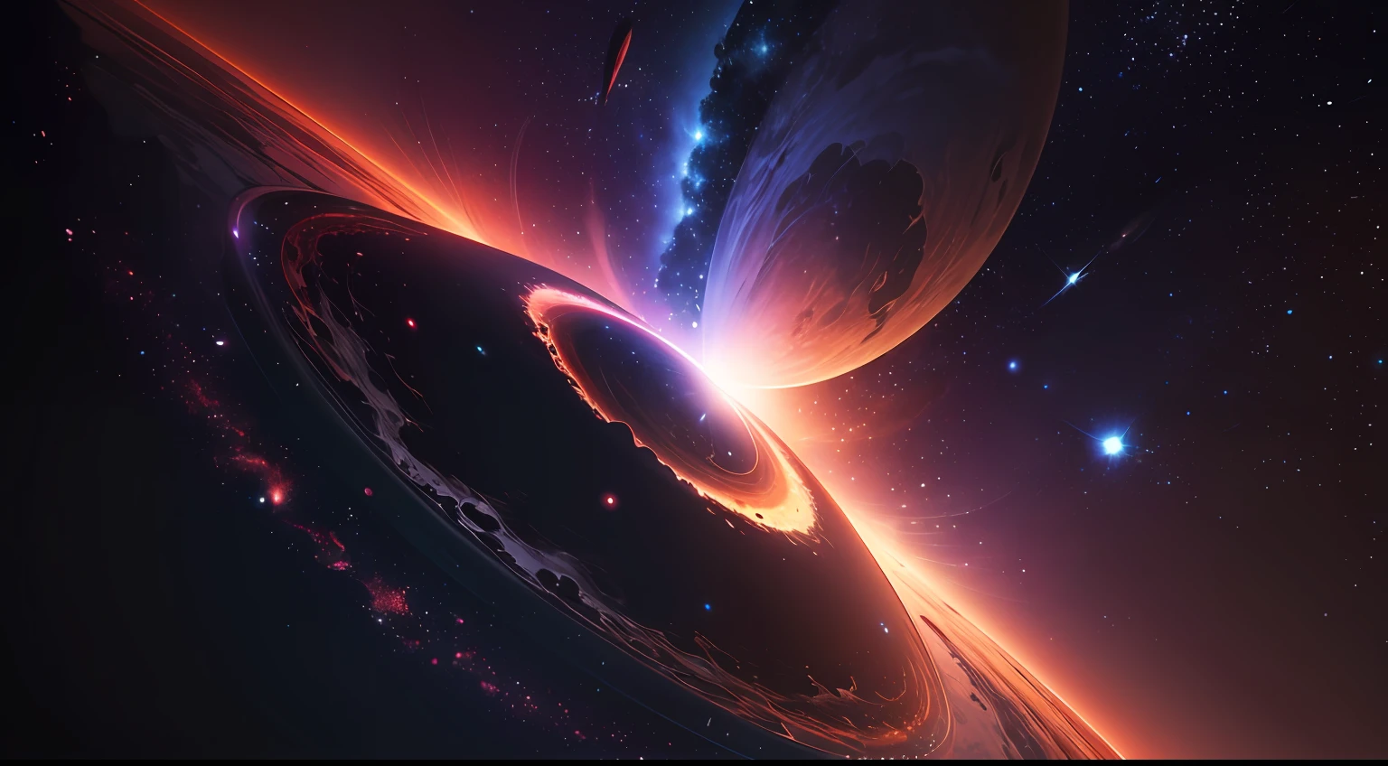 deep space, stars, black hole, high details, 4k