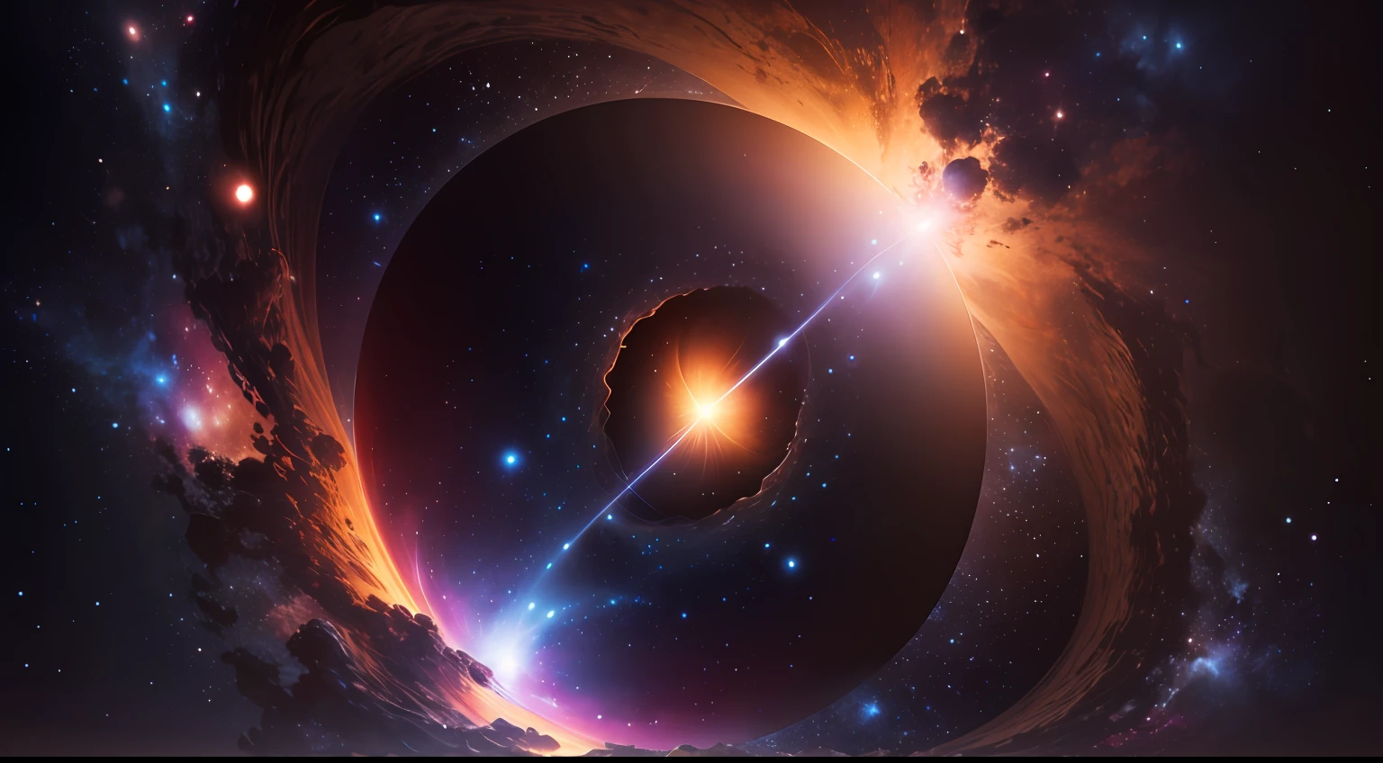 deep space, stars, black hole, high details, 4k