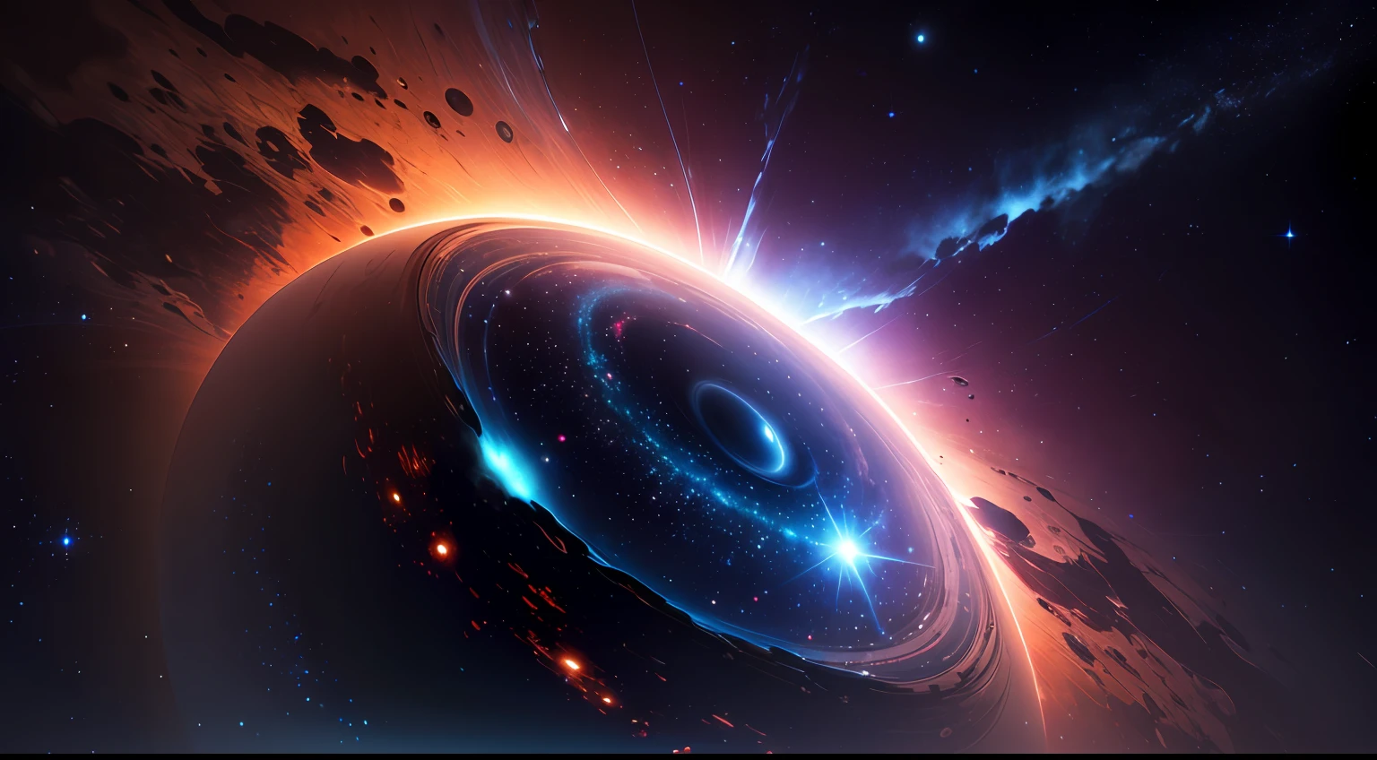 deep space, stars, black hole, high details, 4k