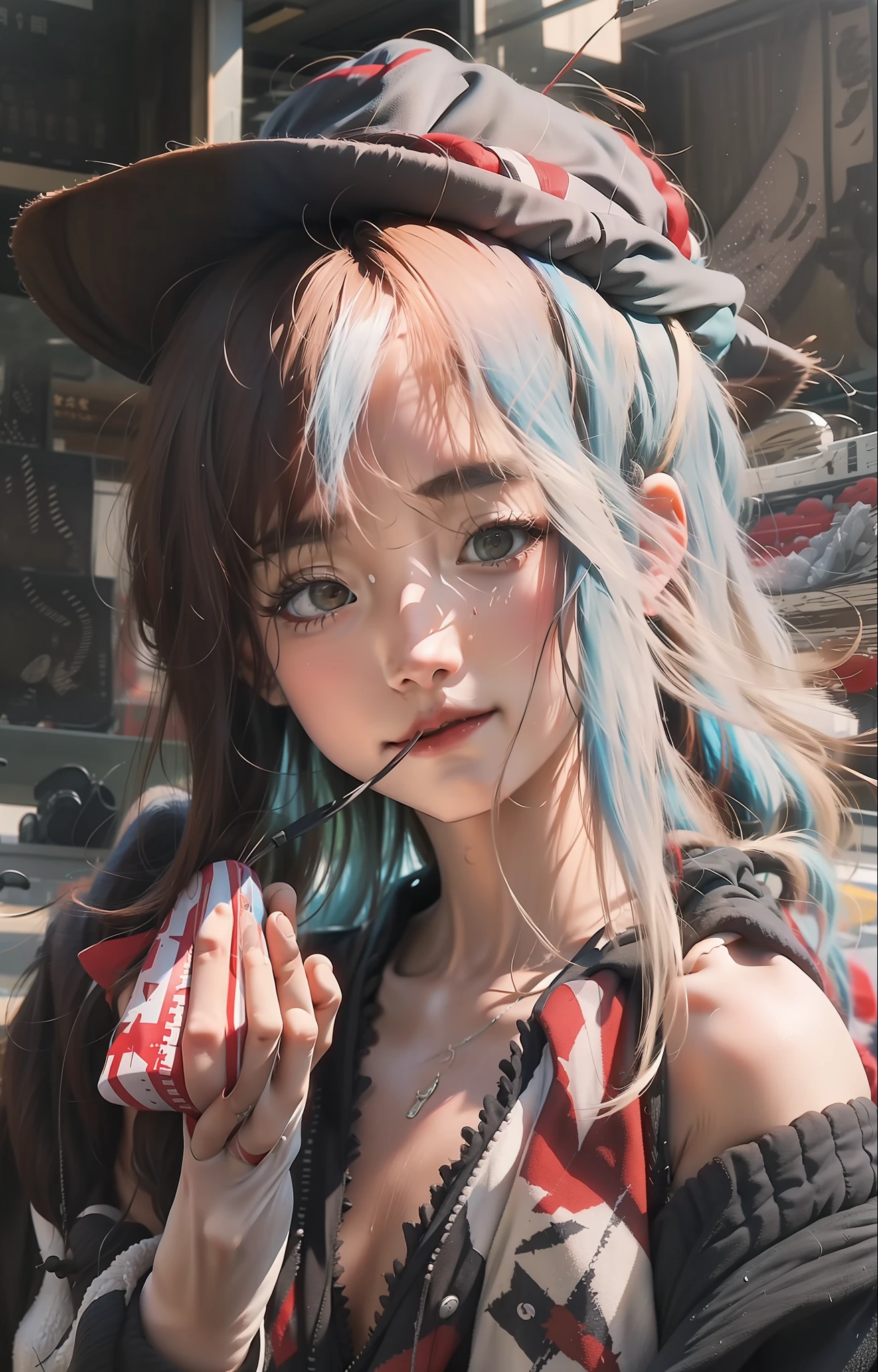 Ace，4k，high - resolution，杰作，best qulaity，finely detailed skin，（Cinema lights），fcollarbone，Morning，softlighting[：（Detailed face:1.2):0.2]