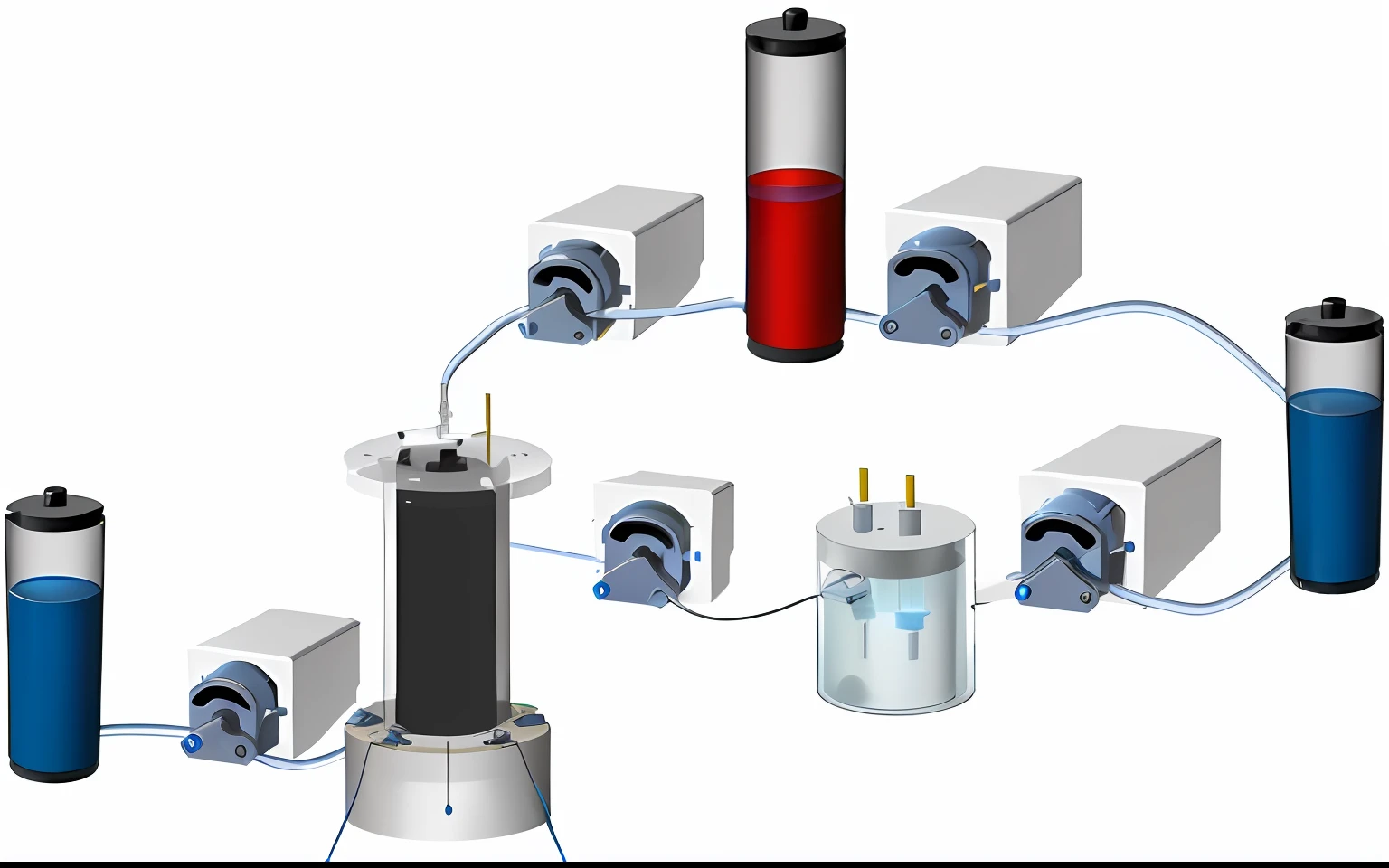 a diagram of a water pump with a tank and a tank connected to it, multiphase flow, fusion reactor, hadron antimatter vacuum reactor, conceito, modeled, nuclear reactor, Rendering, lab, handling laboratory equipment, a screenshot, science equipment, reactor, described, cryogenic pods, cycling, Robots, leaked image, various refining methods, a digital rendering, render --auto