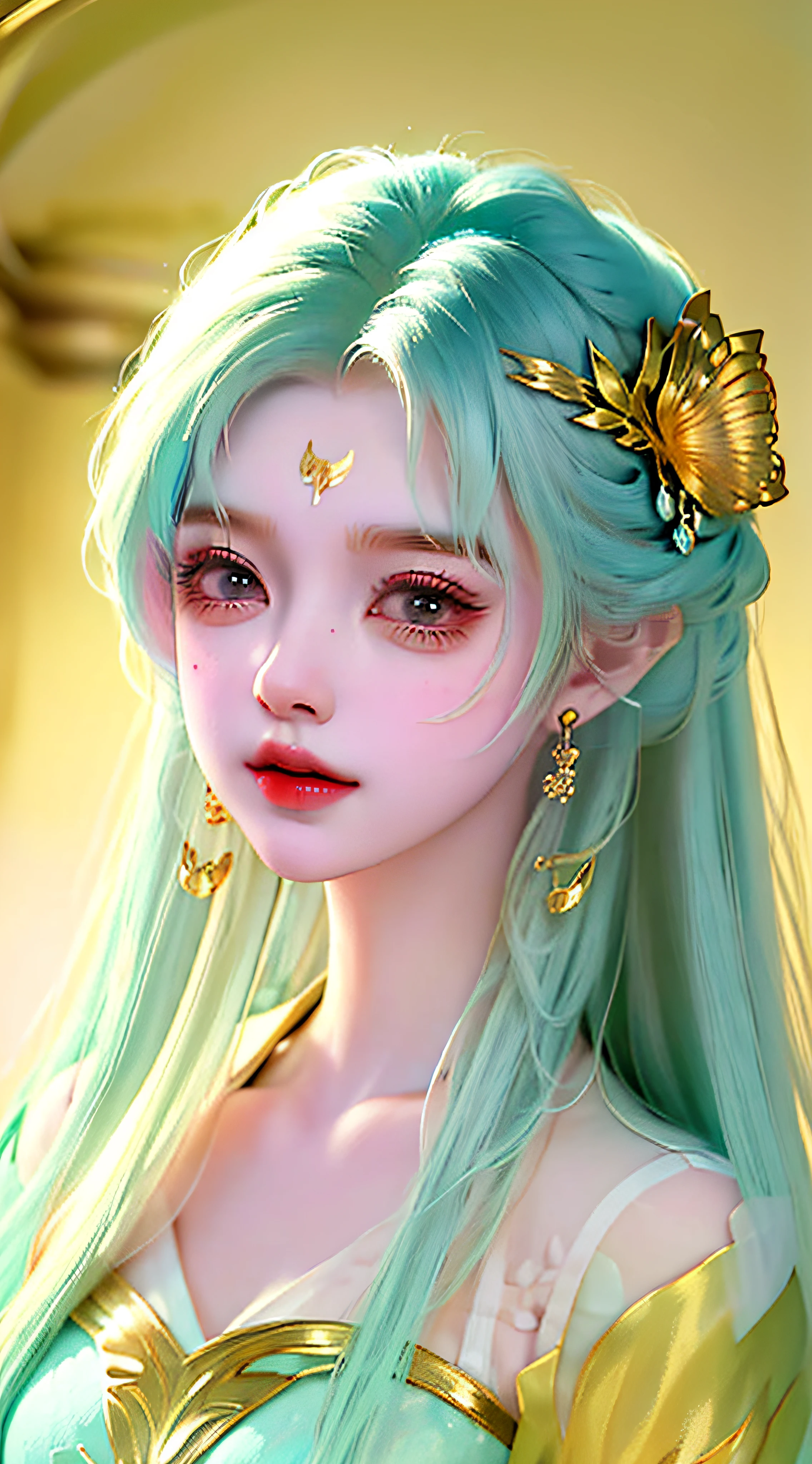 An illustration of a woman wearing Eastern clothing, with an anime aesthetic style, cute cartoon design, cute and dreamy, I can't believe how beautiful it is. Decorative painting, harmonious color palette, simplified and stylized portrait, complex clothing, classical style.- -v 4
