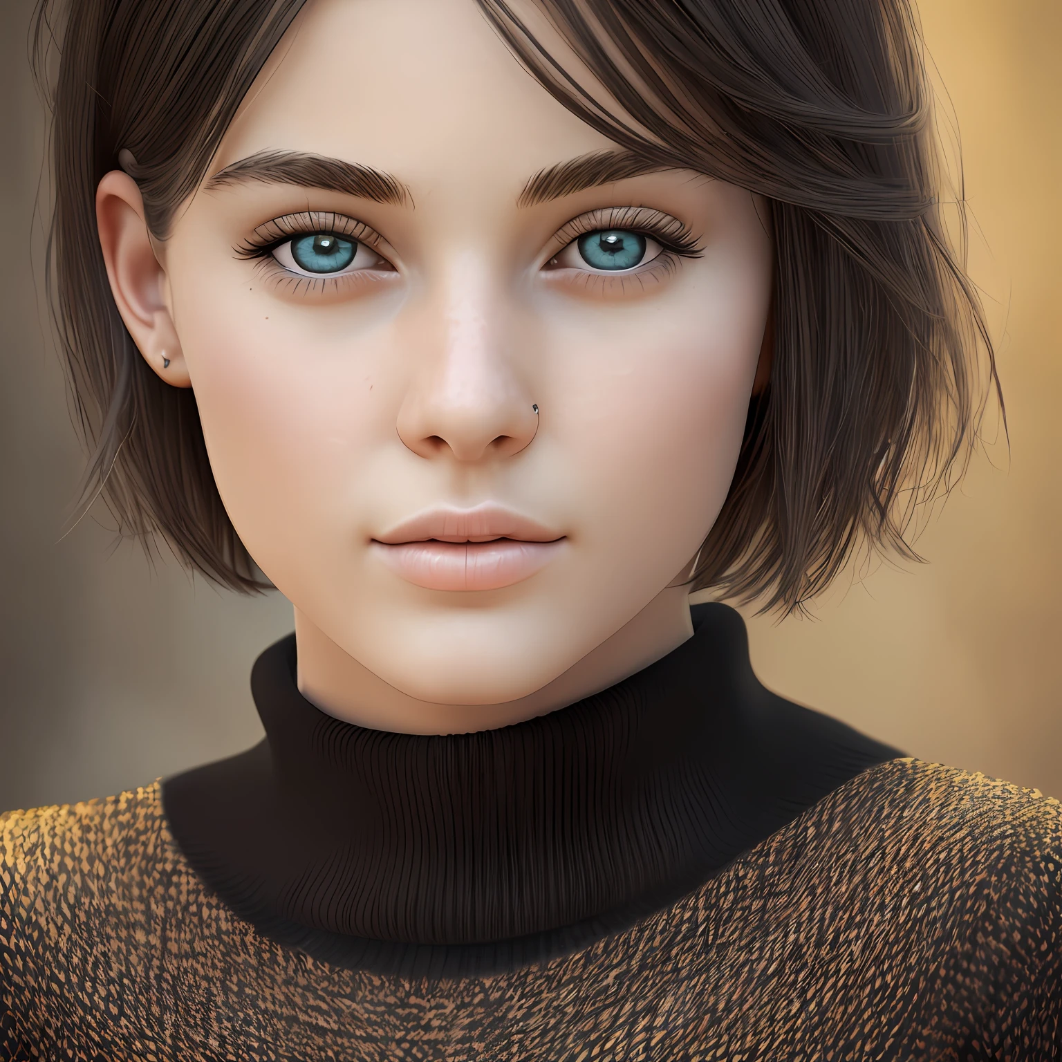 (masterpiece:1.3), (8k, photorealistic, RAW photo, best quality: 1.4), (1girl), beautiful face, (realistic face), (black hair, short hair:1.3), beautiful hairstyle, realistic eyes, beautiful detailed eyes, (realistic skin), beautiful skin, (sweater), absurdres, attractive, ultra high res, ultra realistic, highly detailed, golden ratio --auto