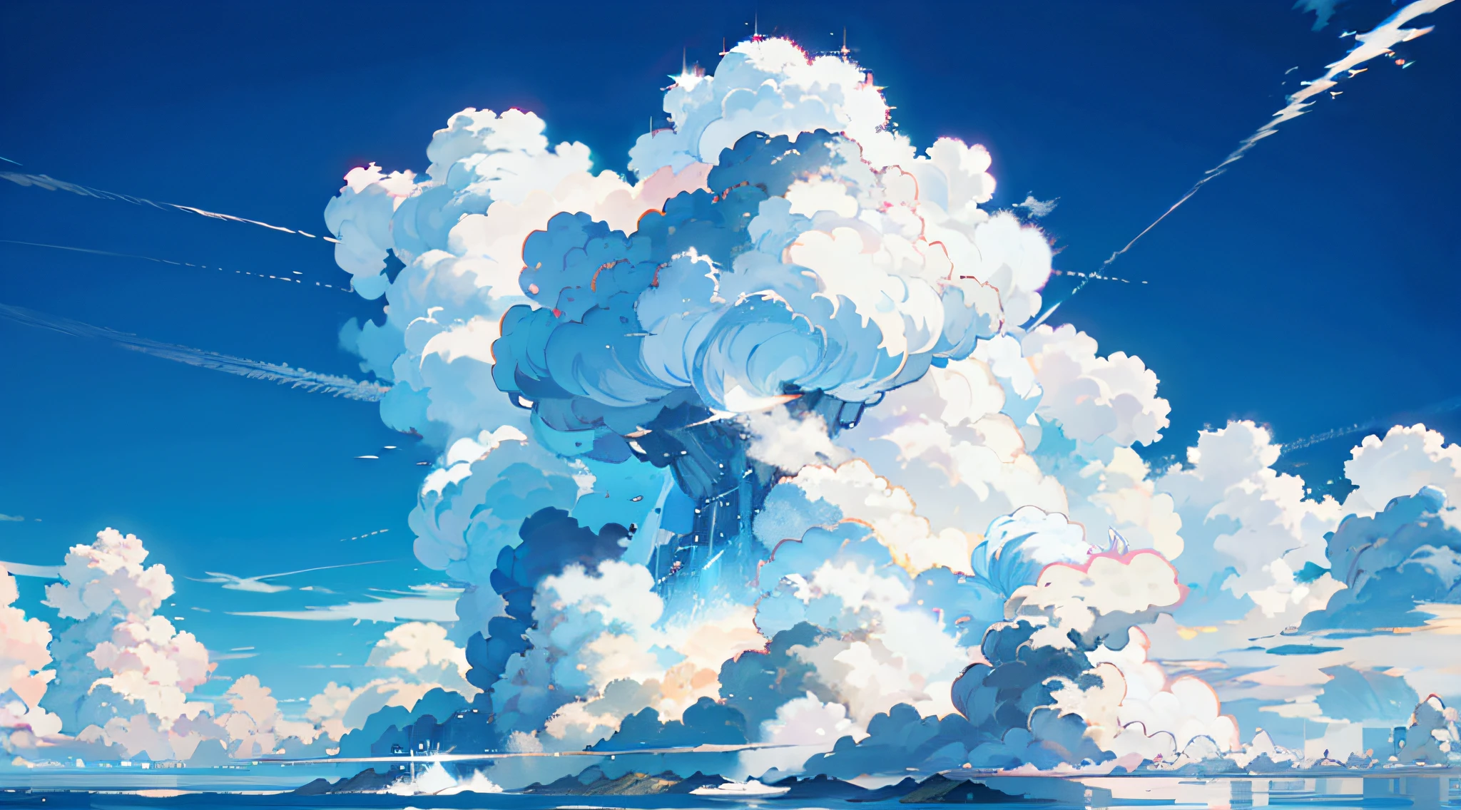 high - resolution,Ultra detailded, Floating clouds,Pure white clouds,White tones