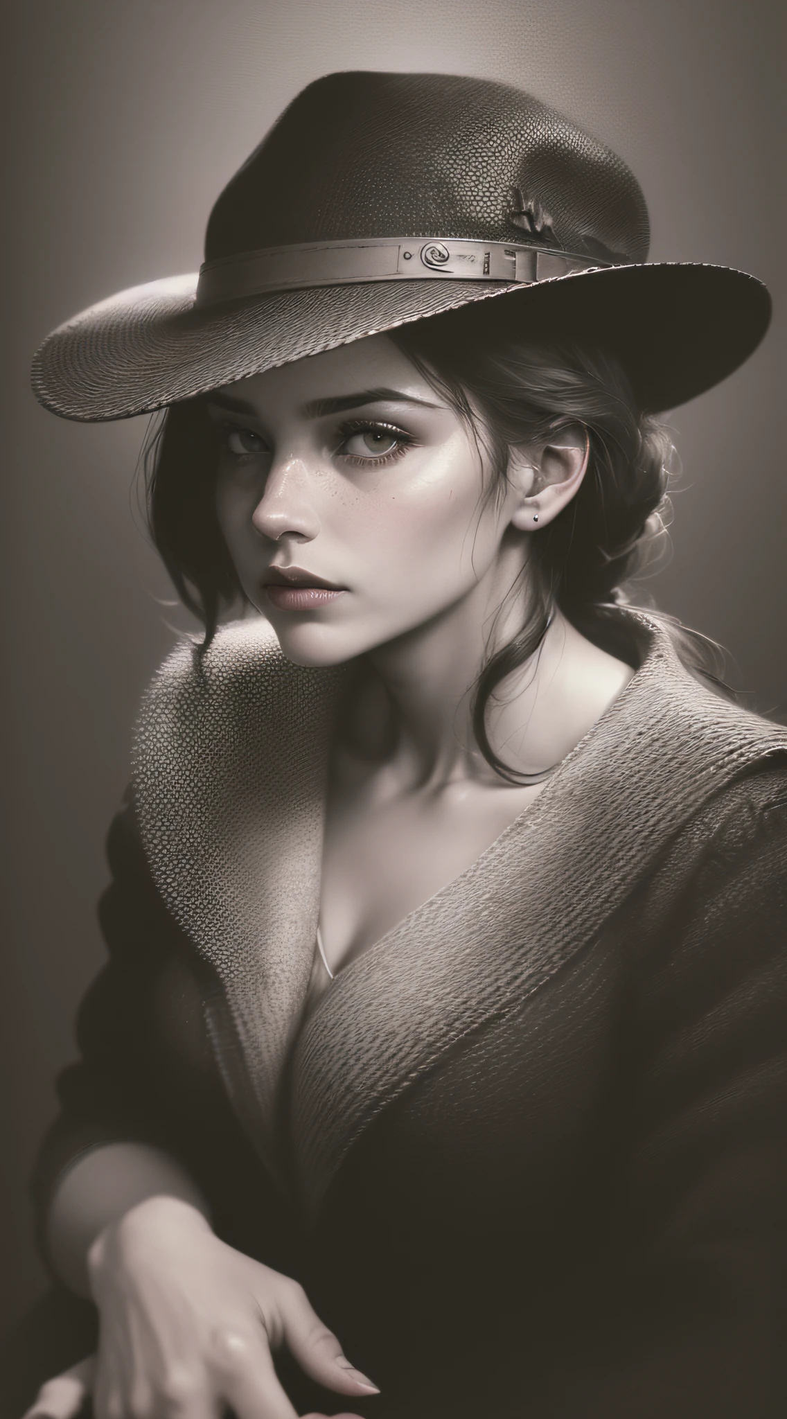 (masterspiece:1.3、absurdist、ultra-highres、ultra realisic、Highly detailed、photorealestic、RAW、Top image quality:1.4)、Dark photo、Realistic epic、higly detailed、New York in the 1930s、(Mafia Noir)、(Portrait of the female boss:1.3)、perfect faces、dignity、solemn、