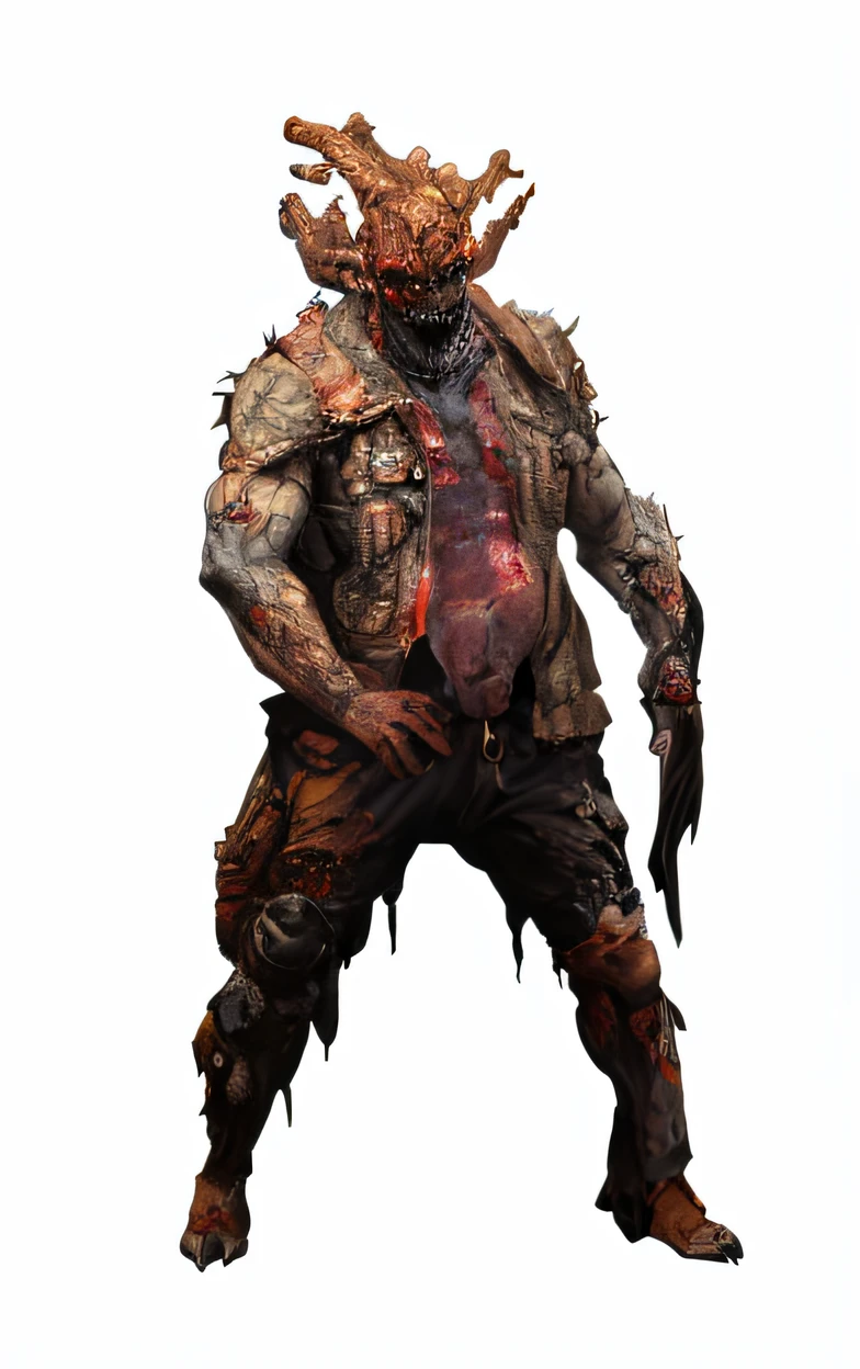 a (stocky zombie) ((covered in a (black mold)) fungus, detailed body, concept art, character sheet, hiperrealistic, scary, artstation, the last of us, high detailed, sharp focus, dystopian, horror, sepia color, dark colors,