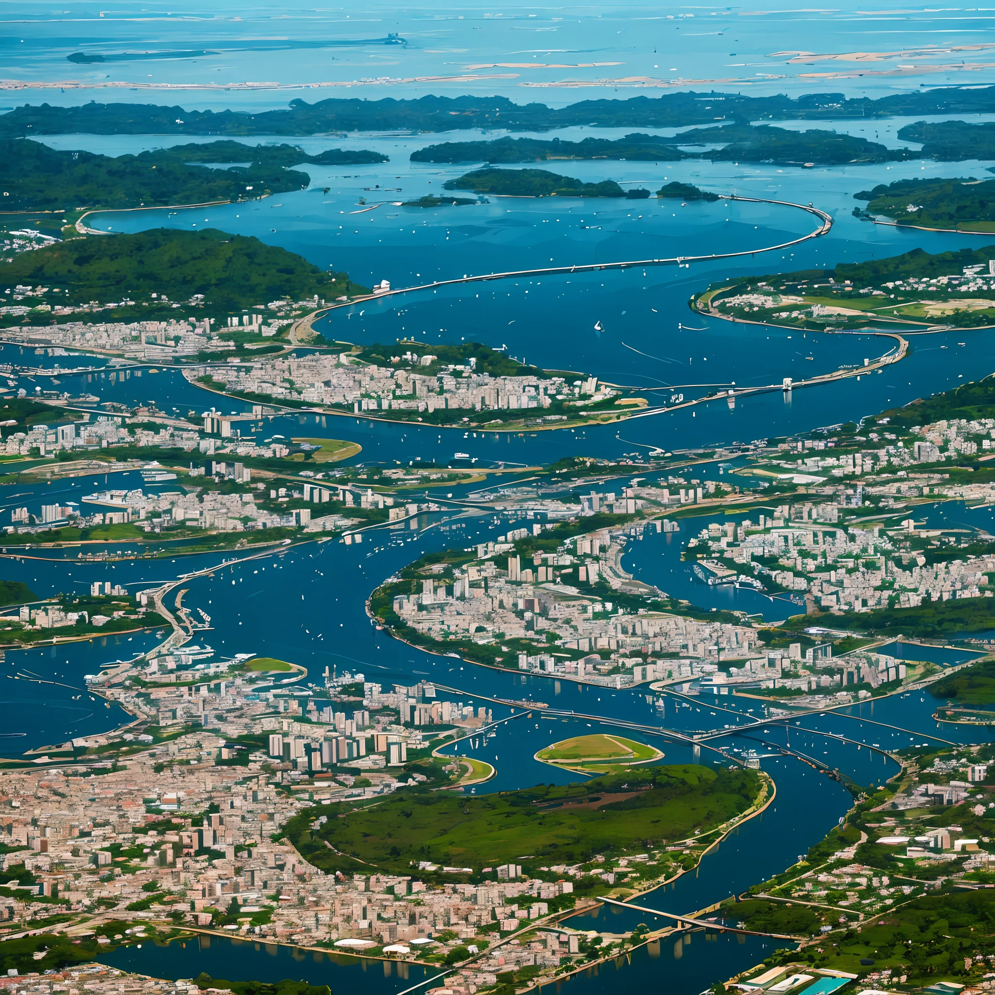 The city of Bethlehem in summer, rio Amazonas , realismo , paisagem real , alta qualidade , telephoto --auto