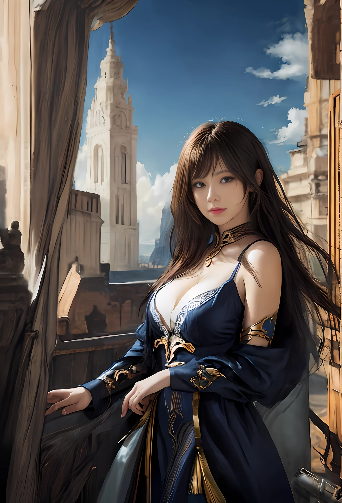 cute girl photo realistic