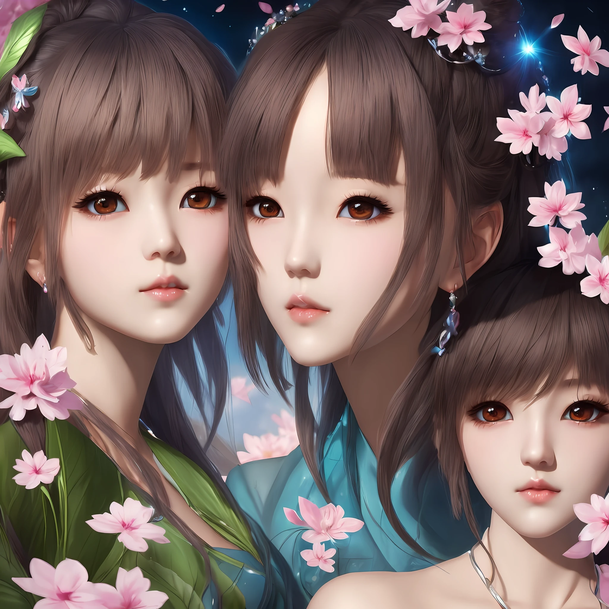 anime art masterpeice  digital oil paint RENAISSANCE  hentai a pair of topless lesbian site at each other kawaii suck the breast,wet lips ecstasy high school girl goddess well proportional bust upper portrait,light novel front cover,KPOP 
idle AKB idle flushed cheeks making love shining eye cinematic lightng in the heaven --auto