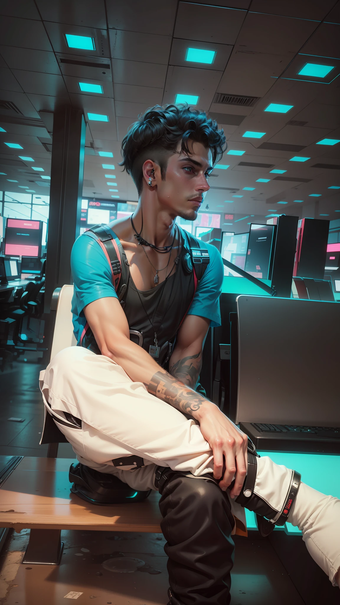 Change background cyberpunk handsome boy, realistic face, 8k, ultra Realistic,