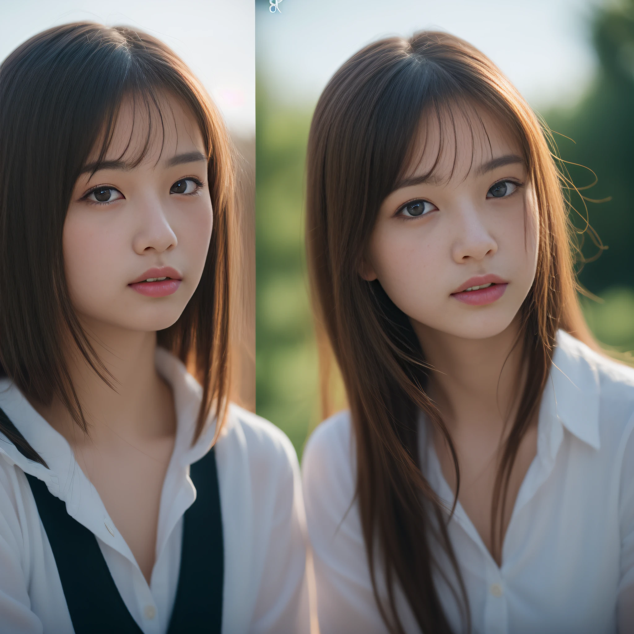 (Realstic、photorealestic:1.37)、(8K、RAW Photos、beste Quality、masterspiece:1.2)、Ultra detailded、ultra-highres、japanese lady、short cuts、、highschool girl、schools、high picture quality