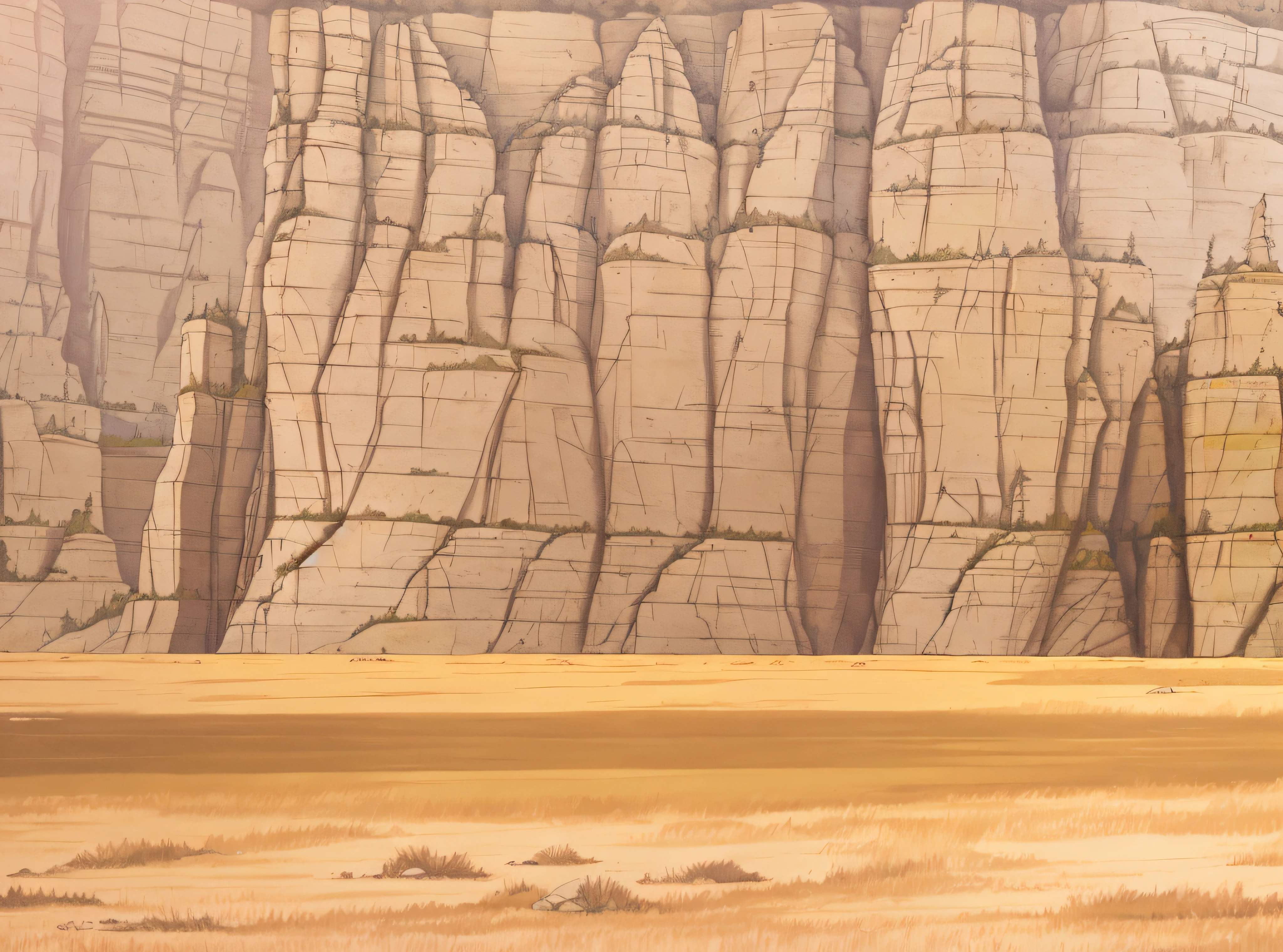 extremely detailed rocky crag, Rocky cliffs, rocky foreground,