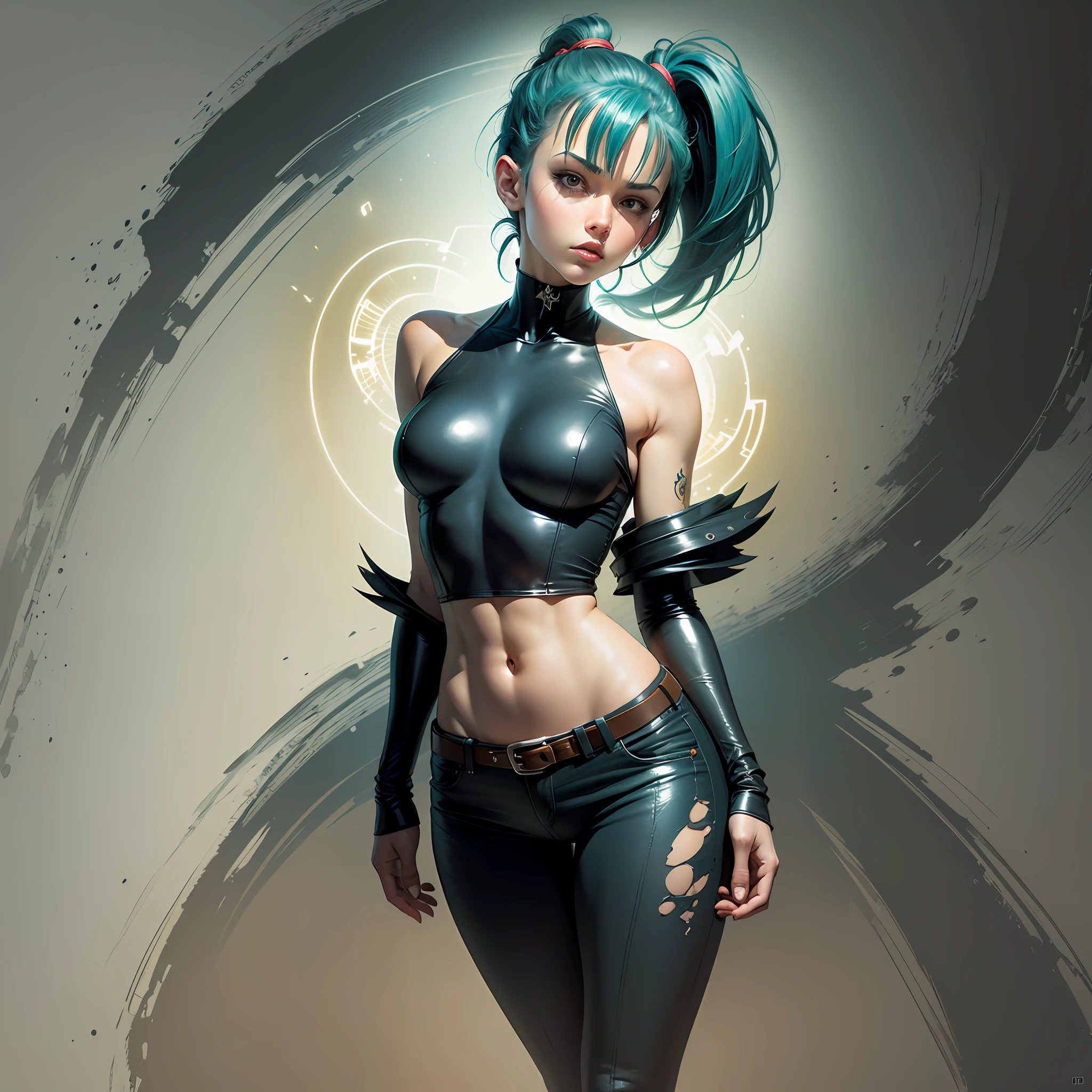 Bulma no estilo de Dave McKean